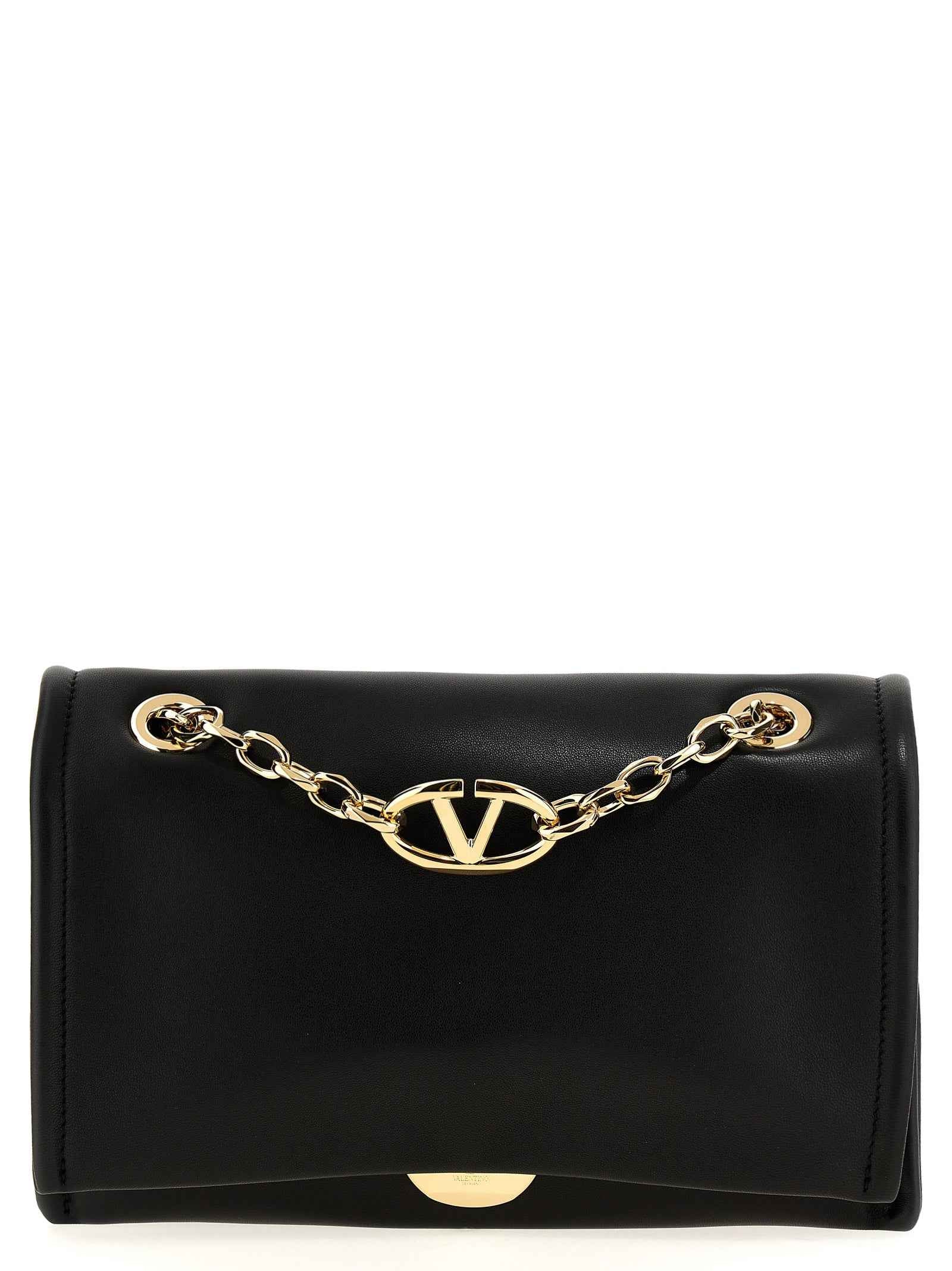 Valentino Garavani Black Lamb Leather Shoulder Bag