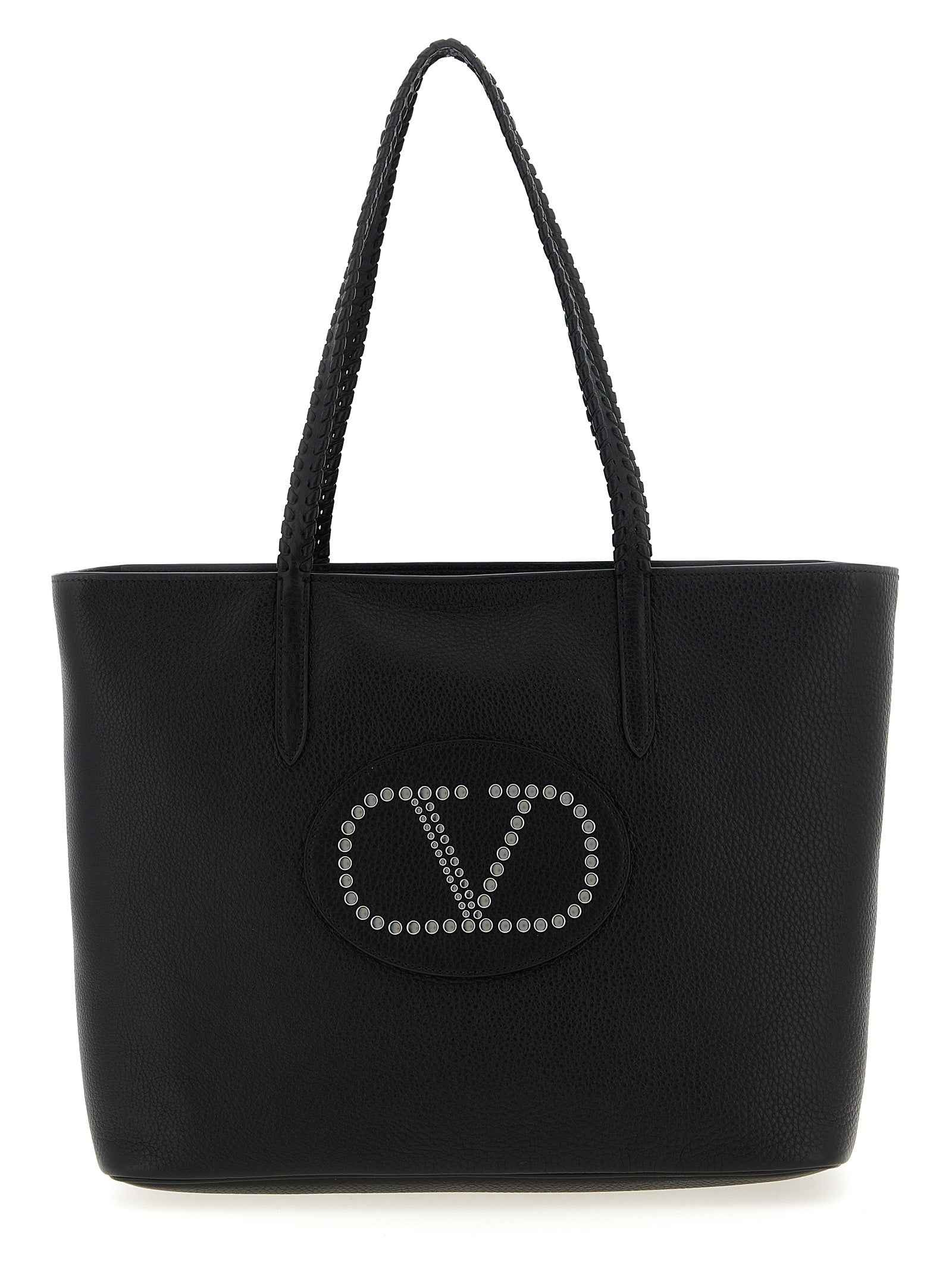 Valentino Garavani Black Calfskin Tote Bag