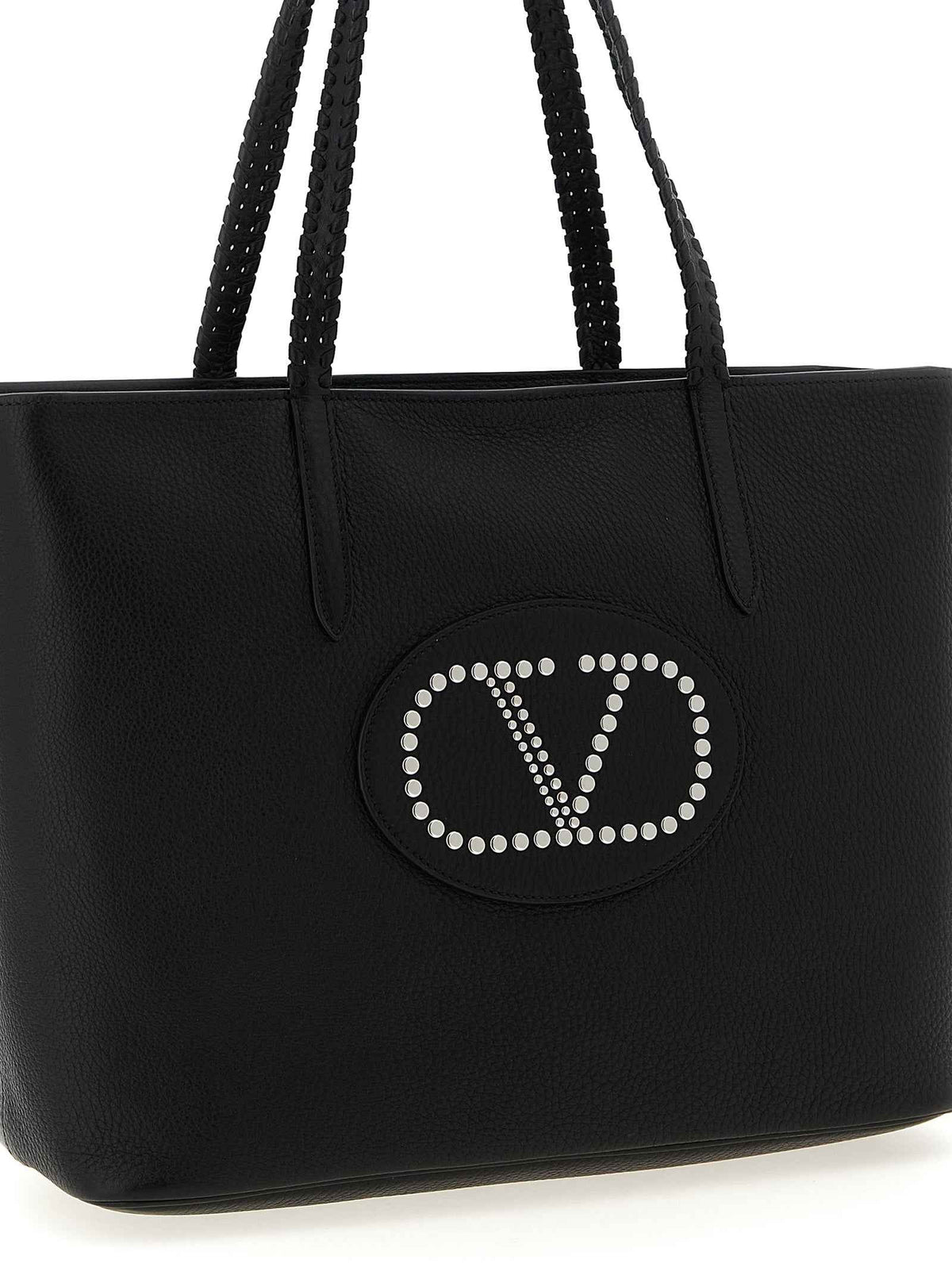 Valentino Garavani Black Calfskin Tote Bag