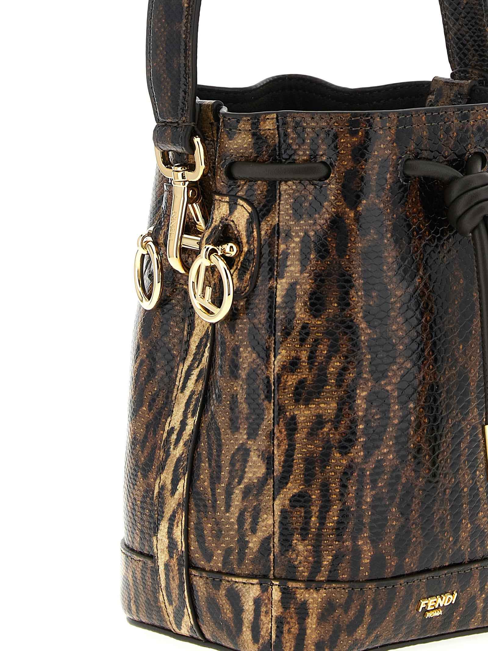 Fendi Brown Velvet Leather Handbag