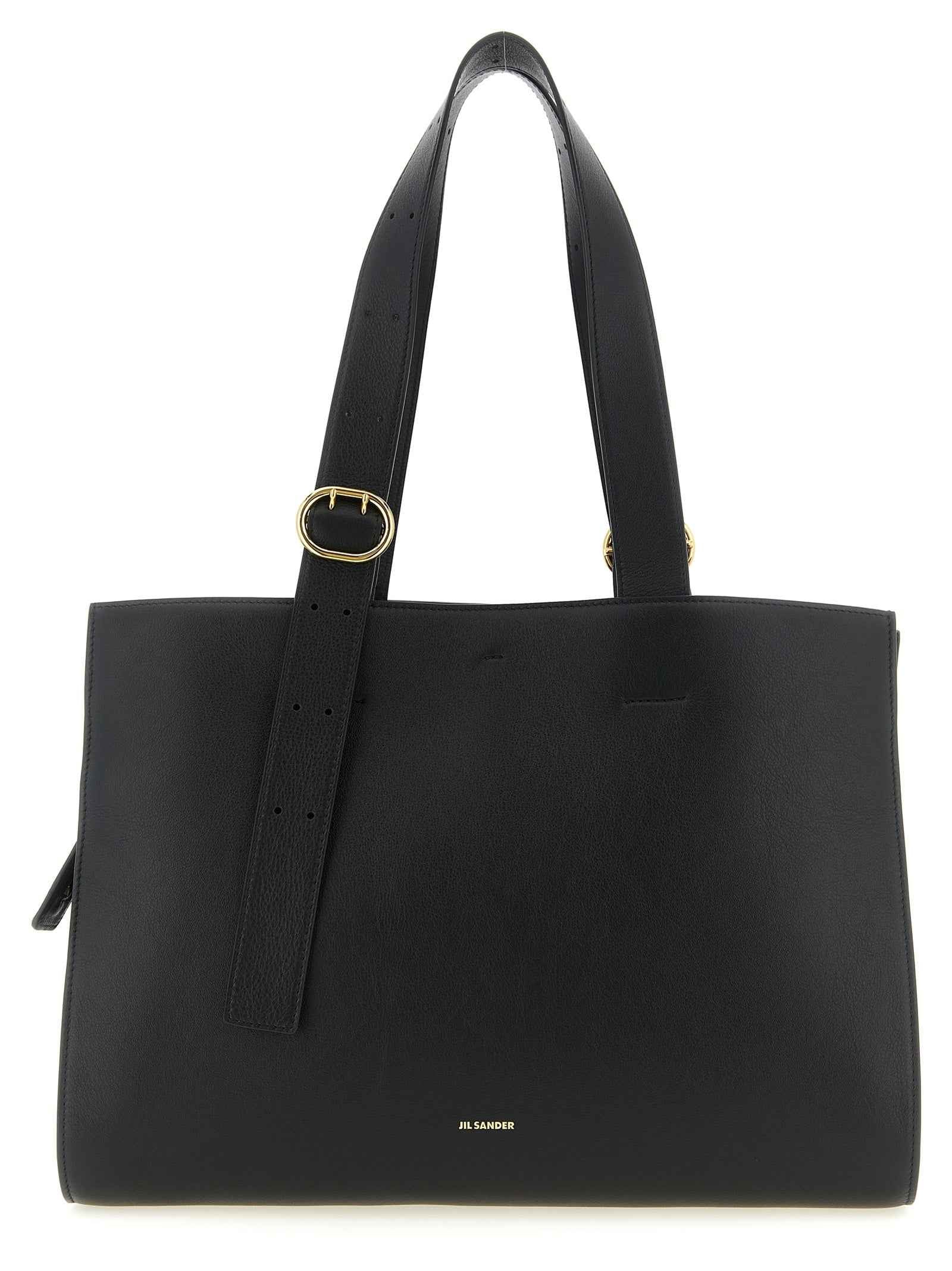 Jil Sander Black Calfskin Tote Bag