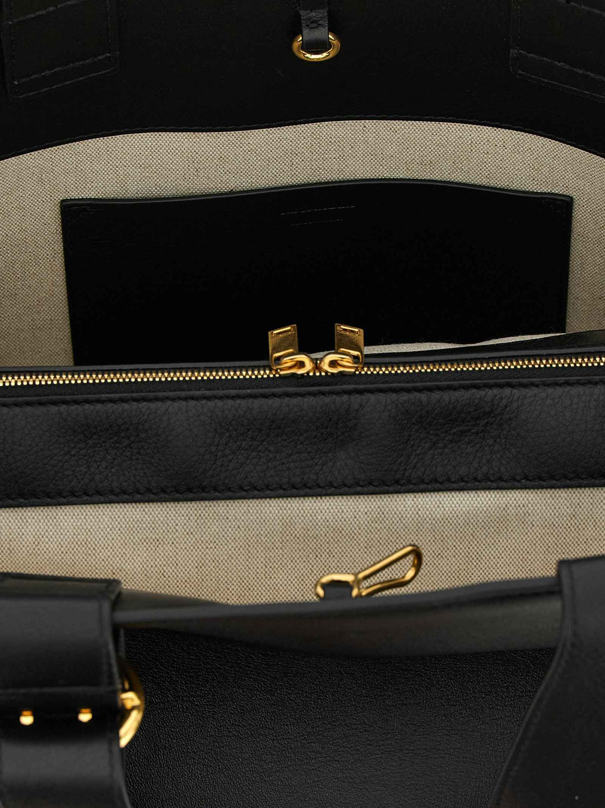 Jil Sander Black Calfskin Tote Bag