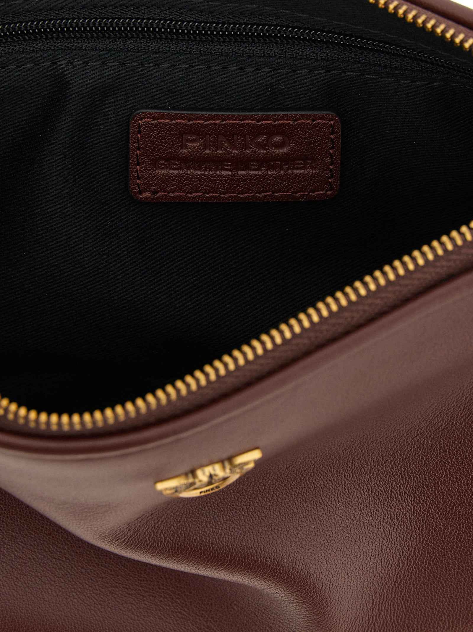 PINKO Bordeaux Cowhide Crossbody Bag