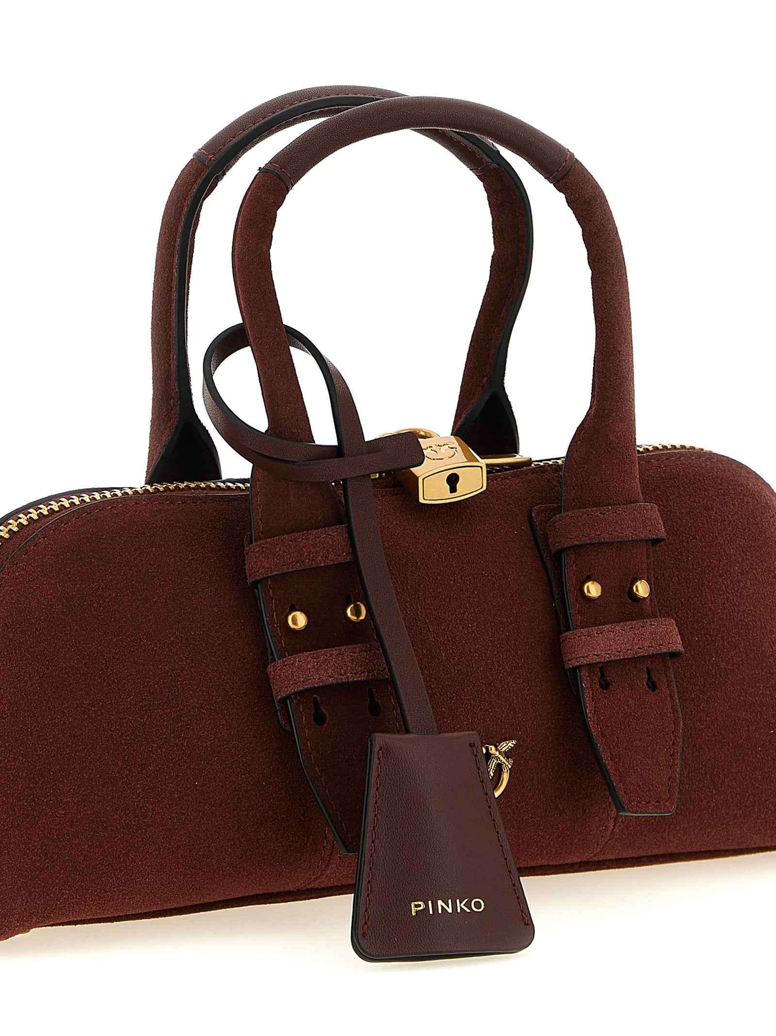 PINKO Bordeaux Cowhide Shoulder Bag