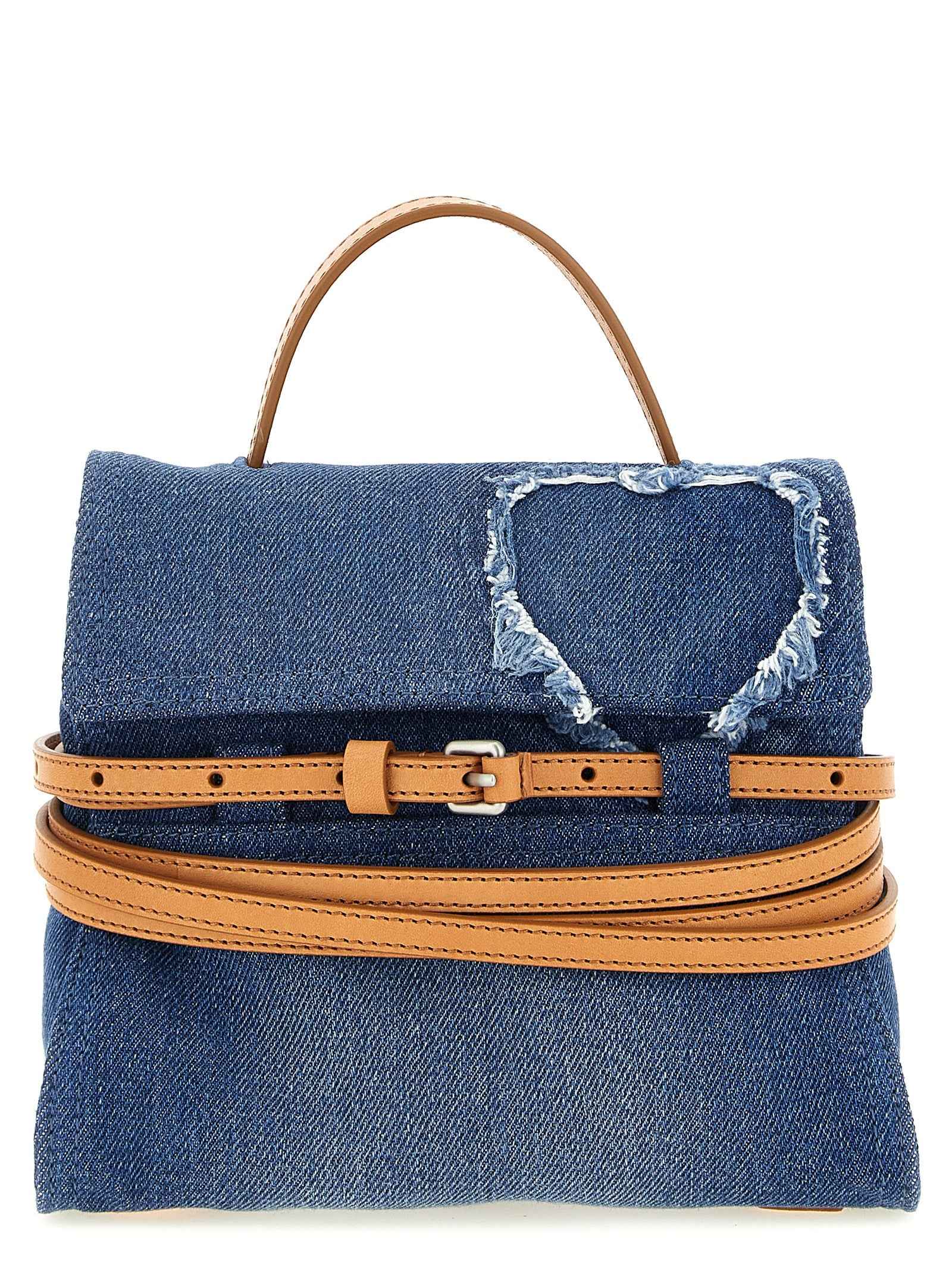 Moschino Blue Cotton Handbag