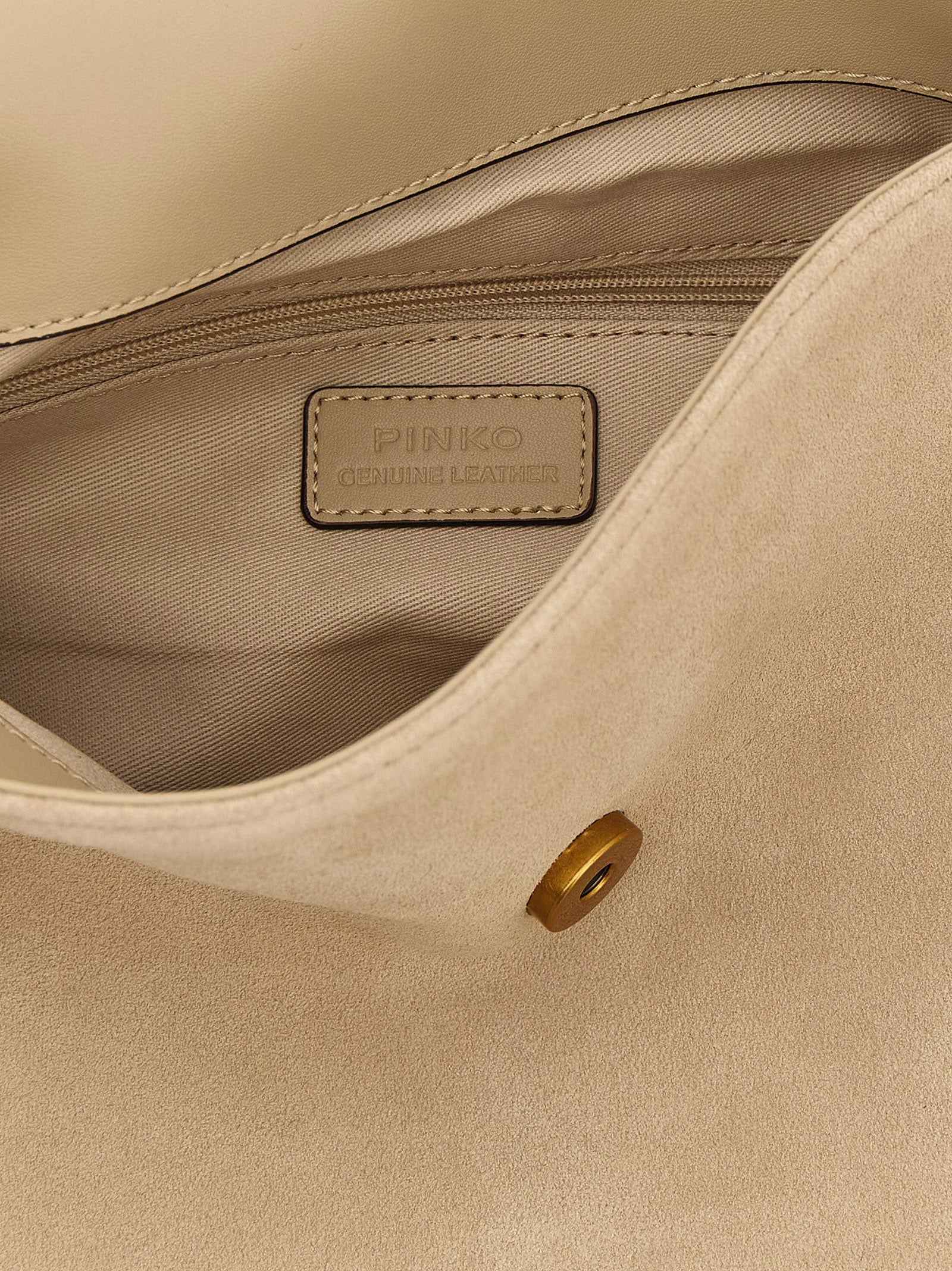 PINKO Beige Cowhide Shoulder Bag