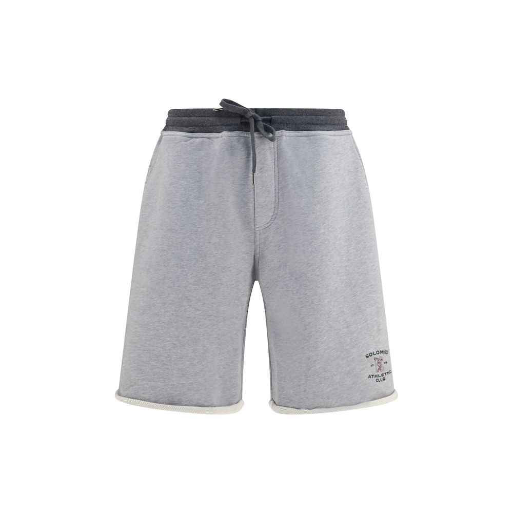 Brunello Cucinelli Gray Cotton Bermuda Shorts