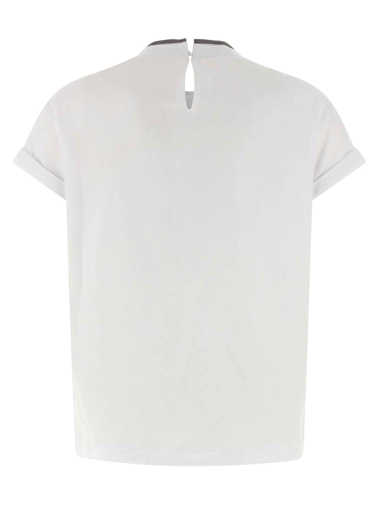 Brunello Cucinelli White Cotton T-Shirt