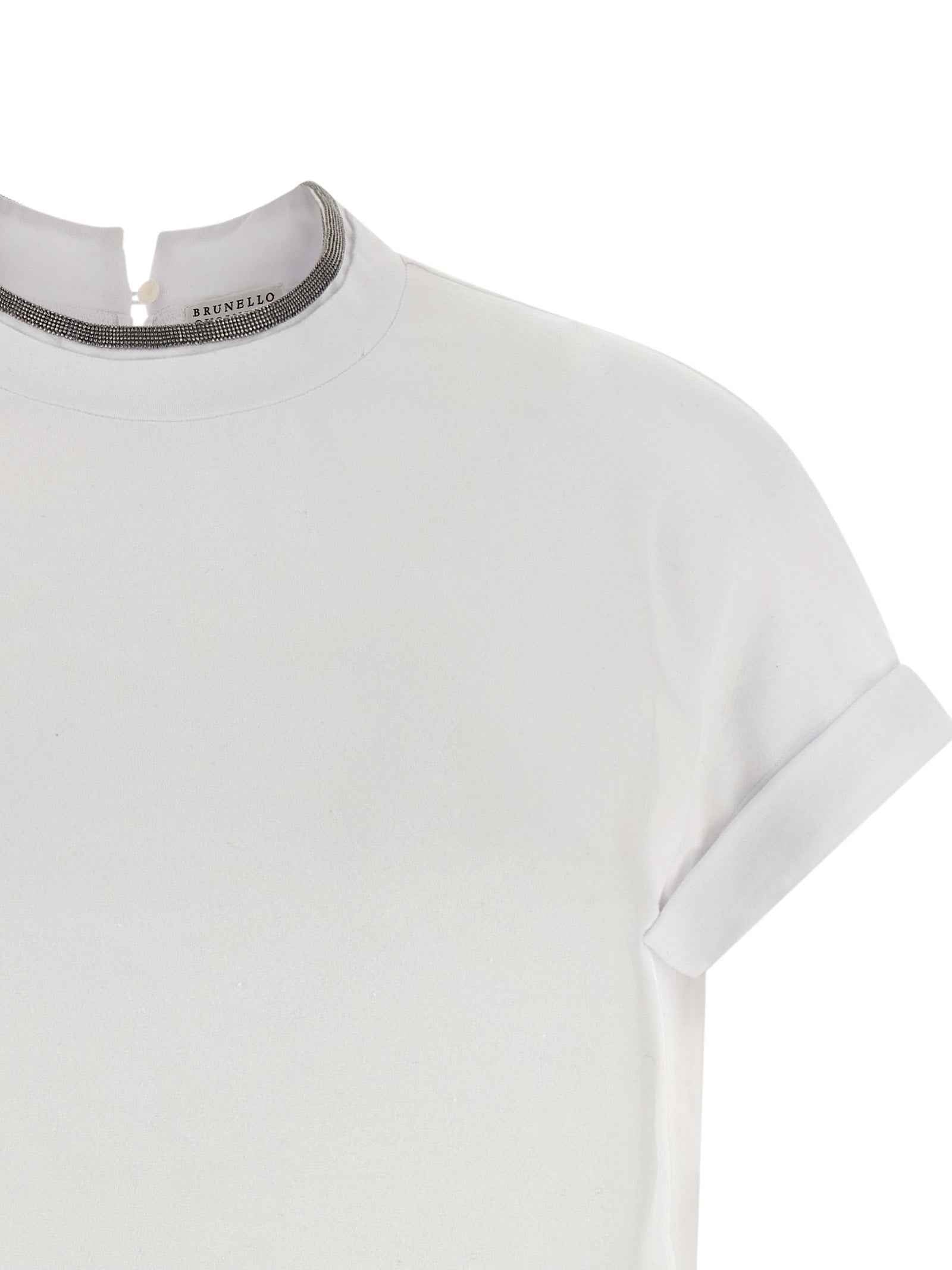 Brunello Cucinelli White Cotton T-Shirt