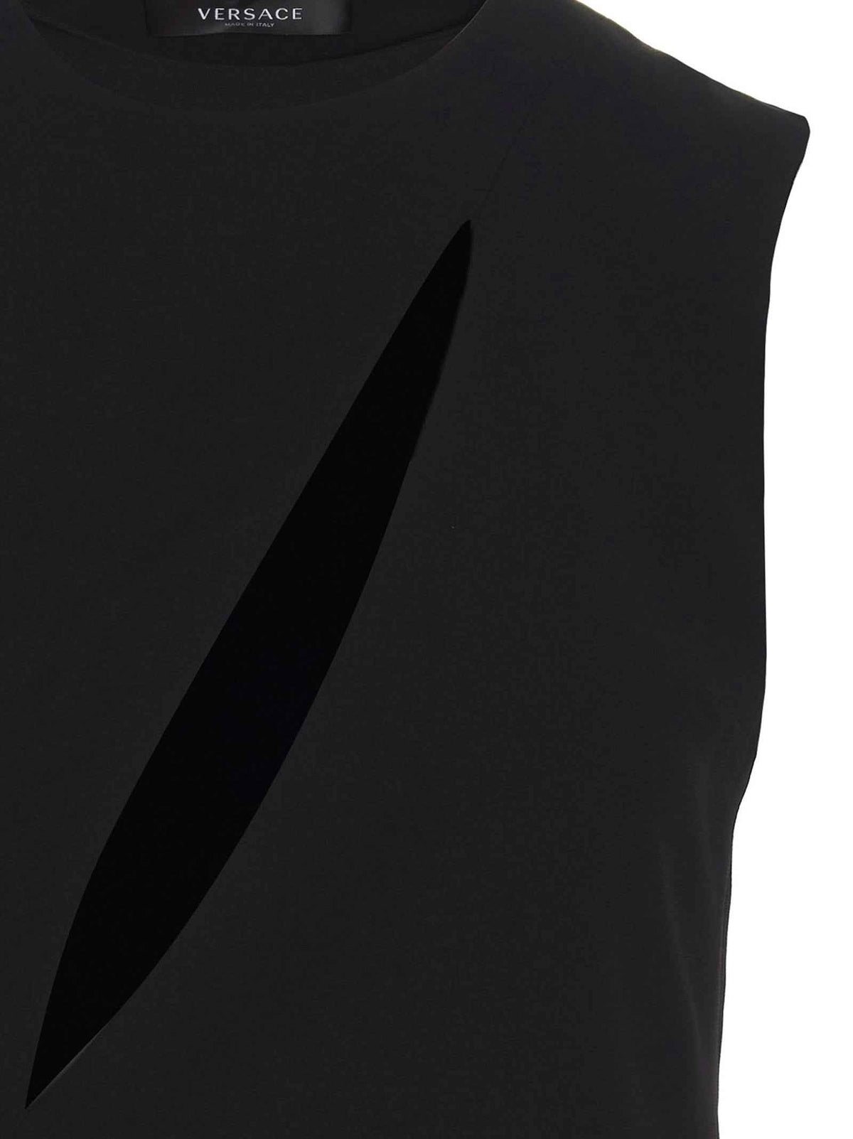 Versace Black Acetate Midi Dress