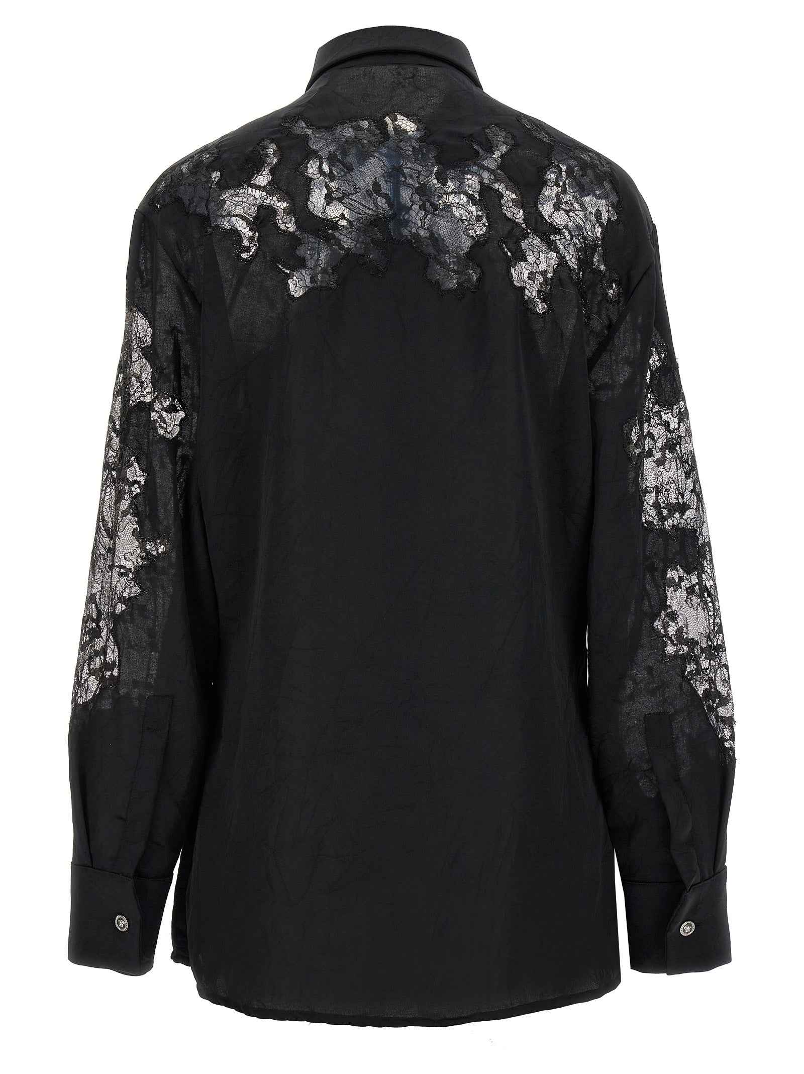 Versace Black Polyester Blouse