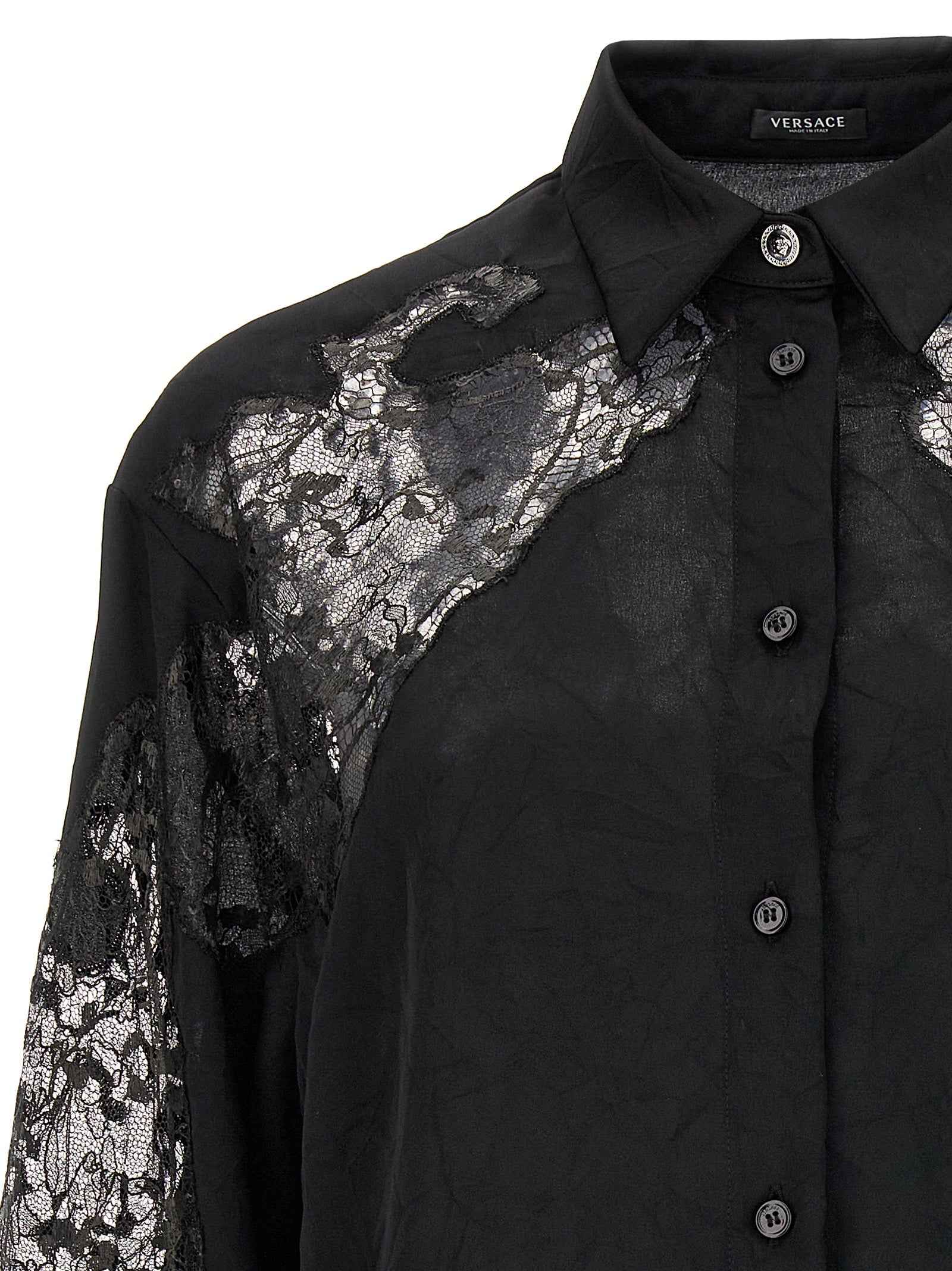 Versace Black Polyester Blouse