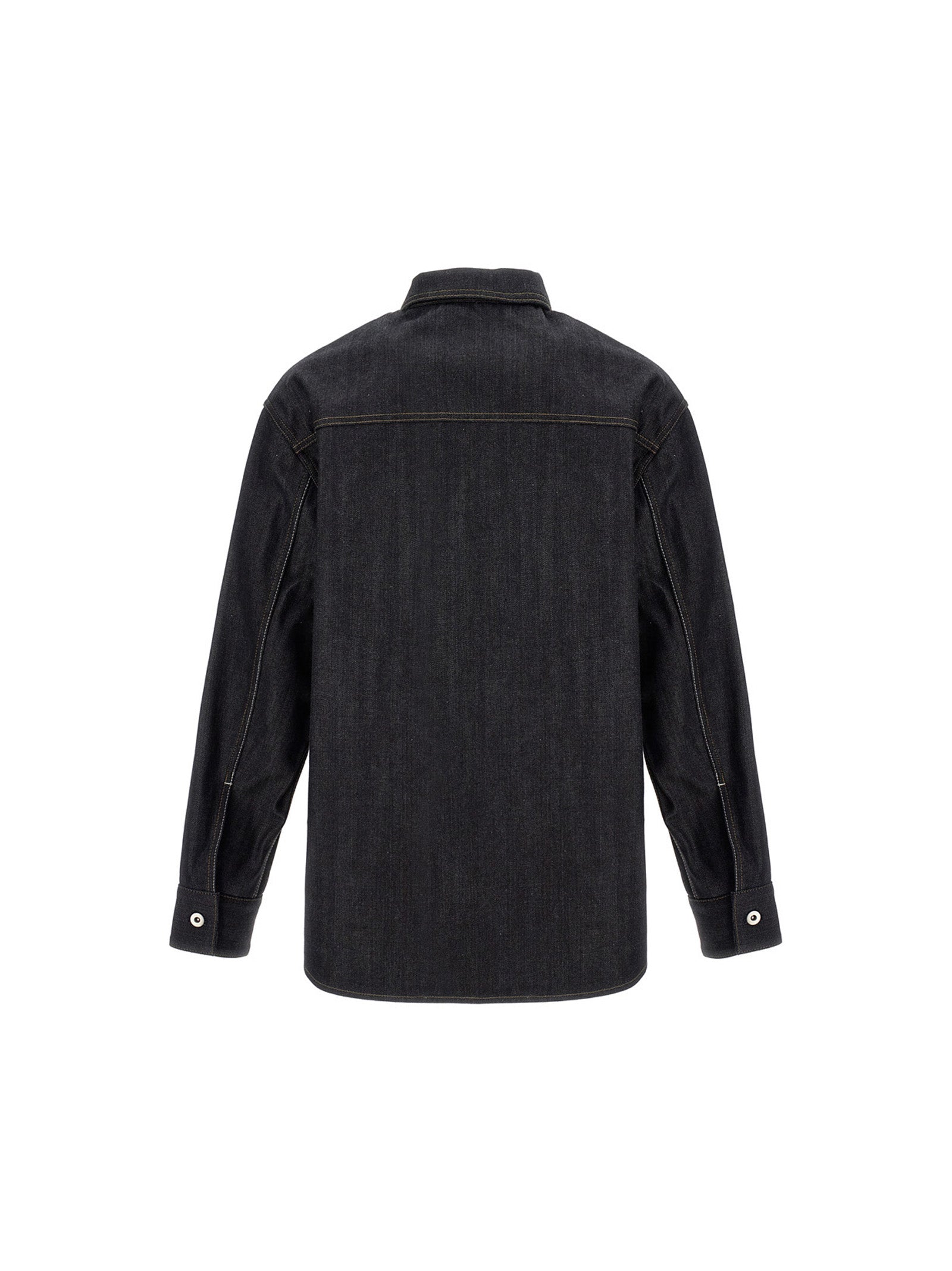 Jil Sander Blue Cotton Blouse