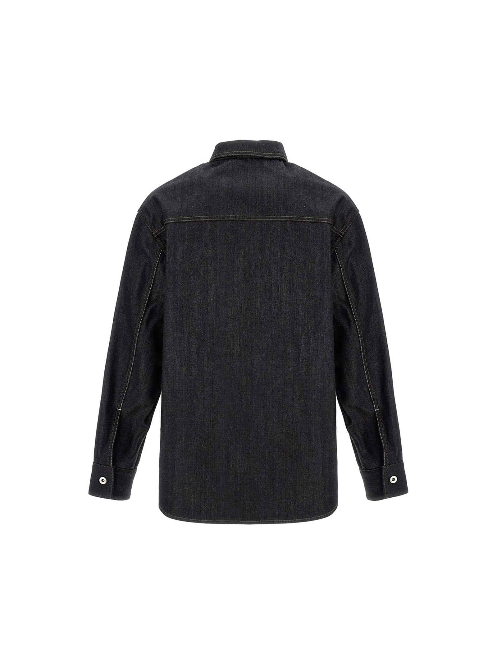 Jil Sander Blue Cotton Blouse