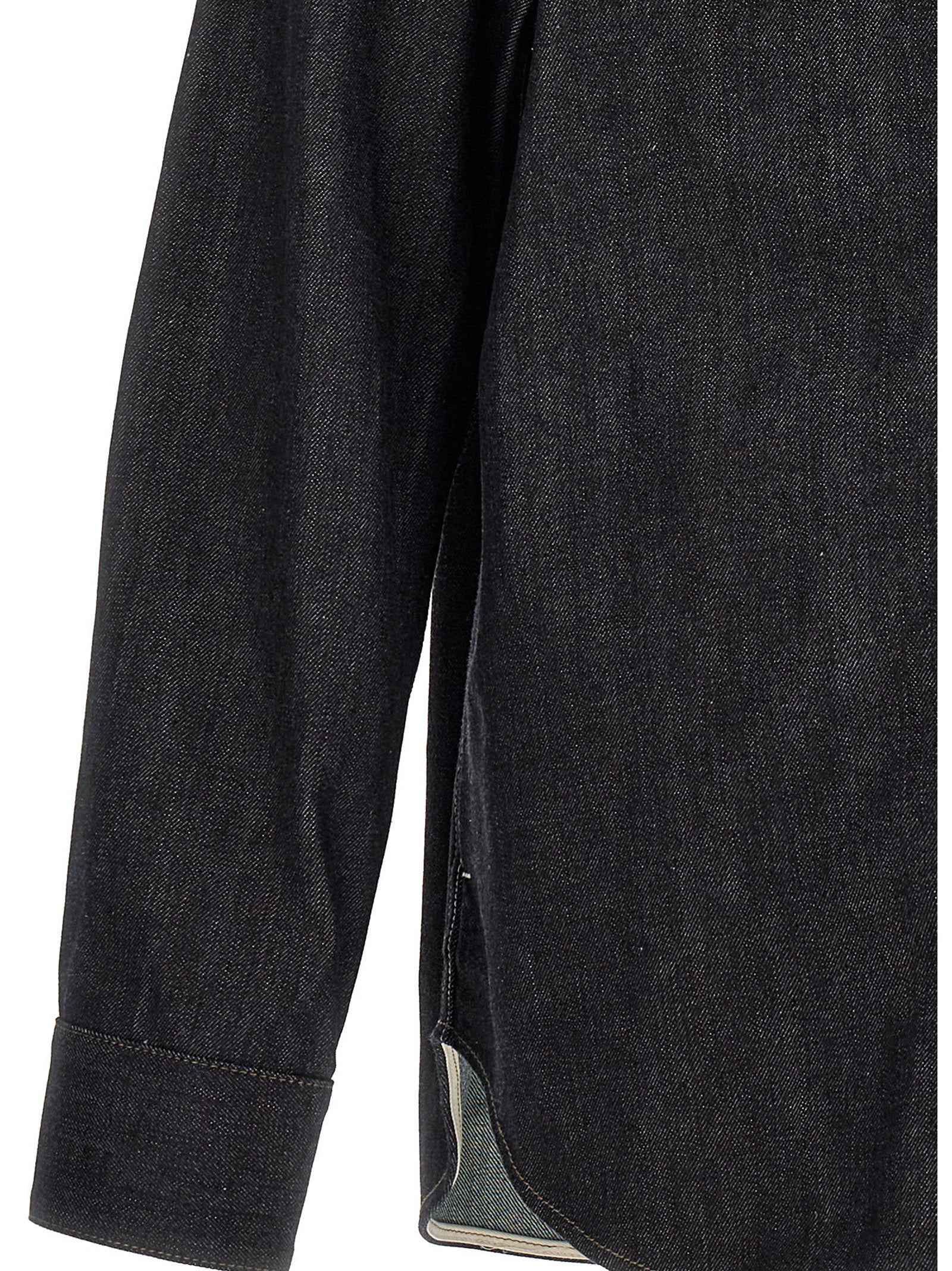 Jil Sander Blue Cotton Blouse