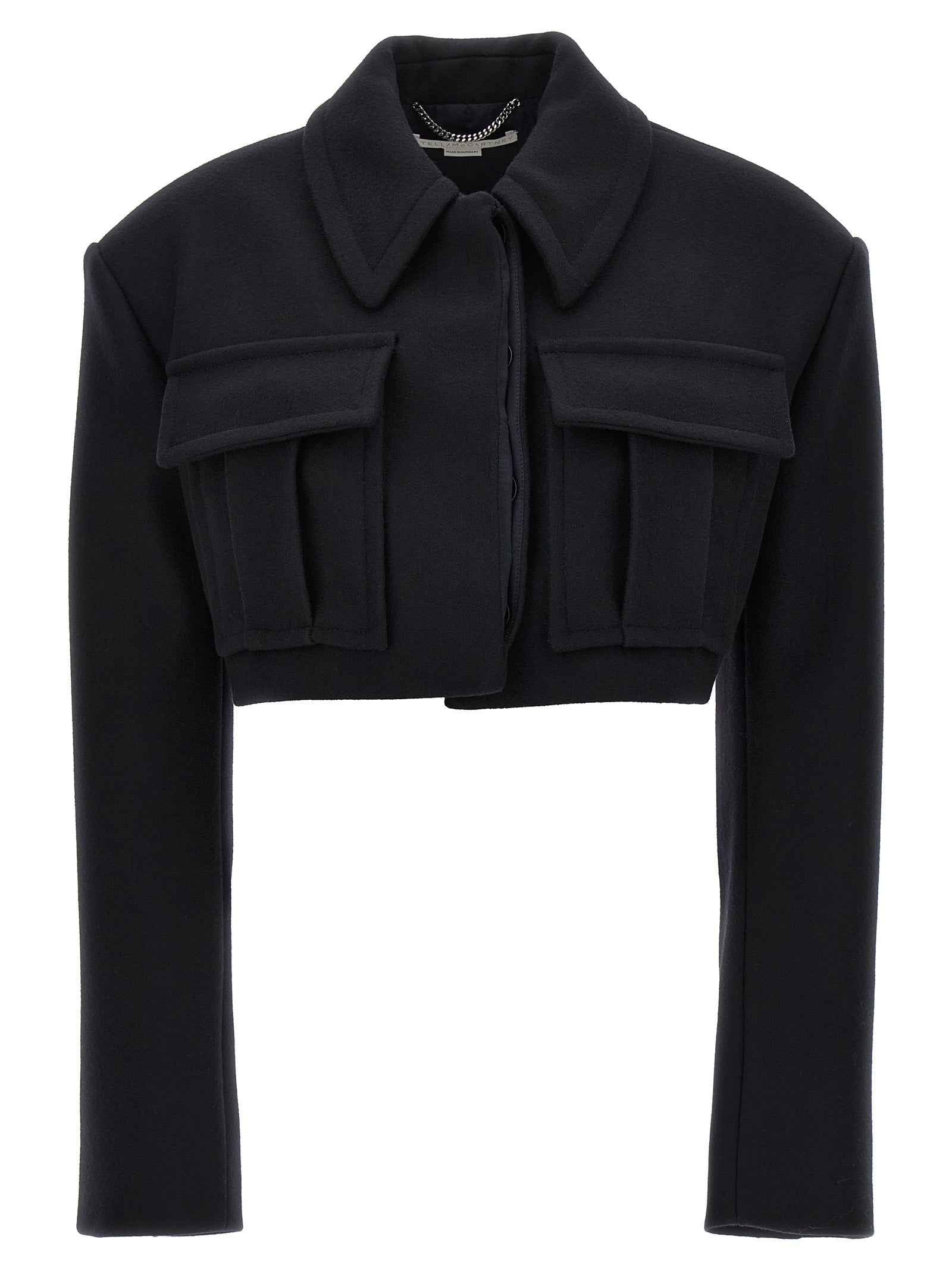 Stella McCartney Black Wool Full-Length Jacket