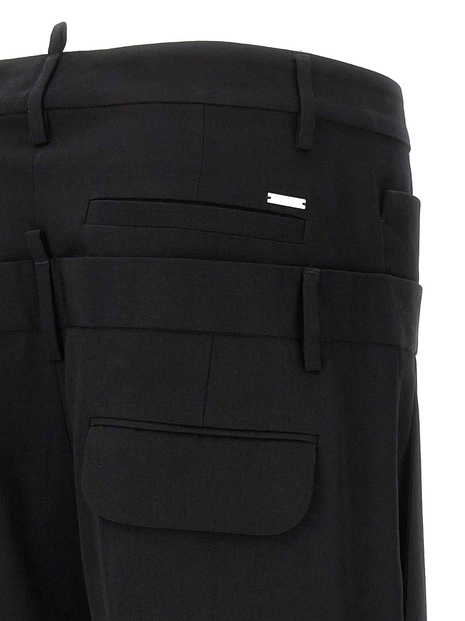 Dsquared² Black Virgin Wool Dress Pants