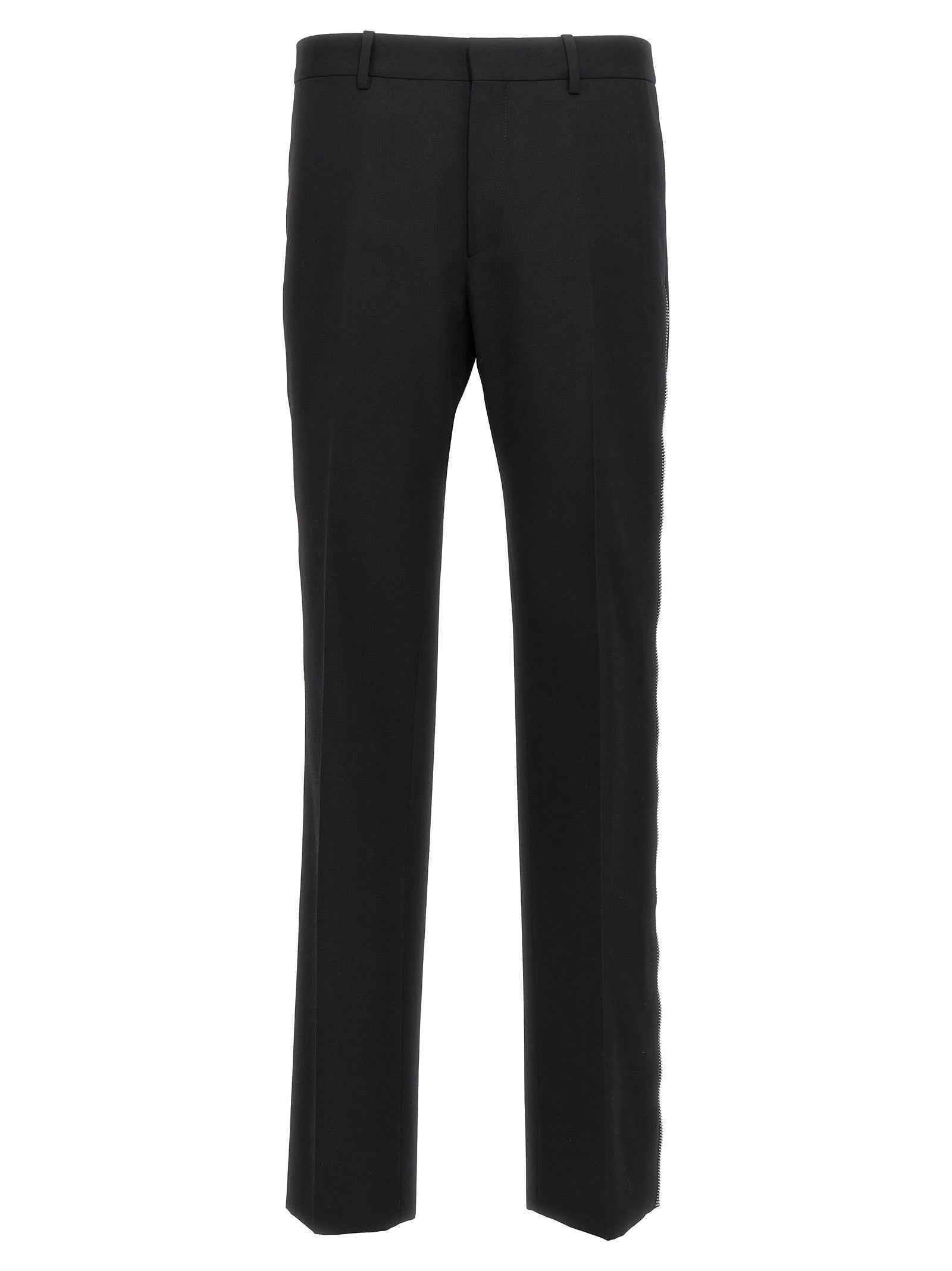 Off-White Black Virgin Wool Dress Pants