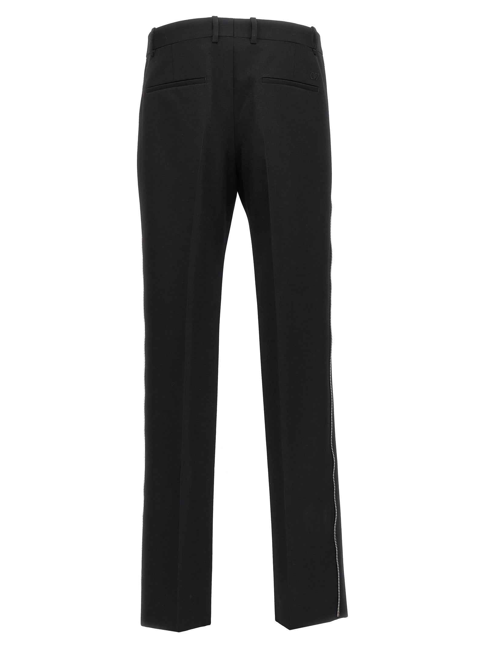 Off-White Black Virgin Wool Dress Pants