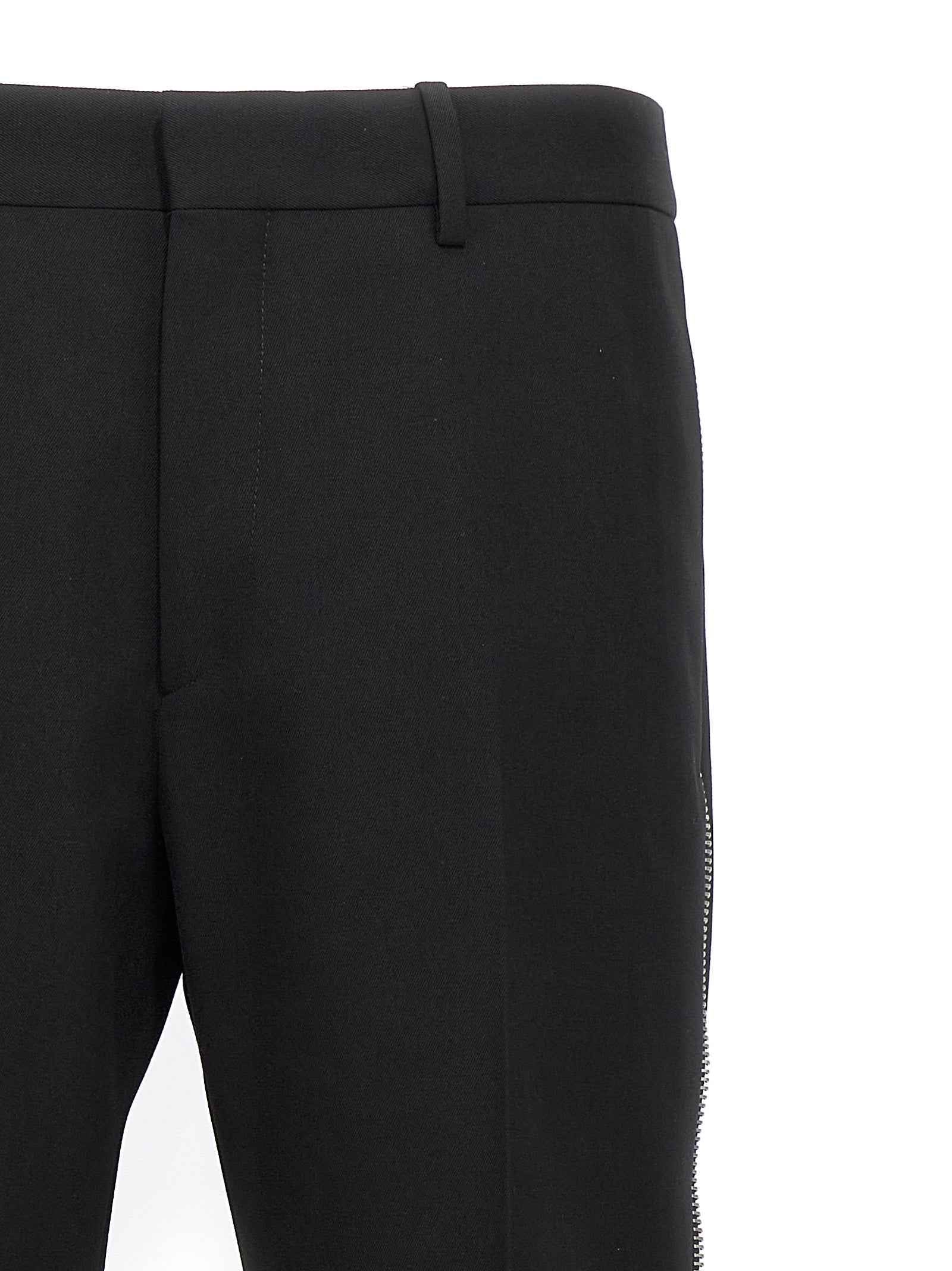 Off-White Black Virgin Wool Dress Pants