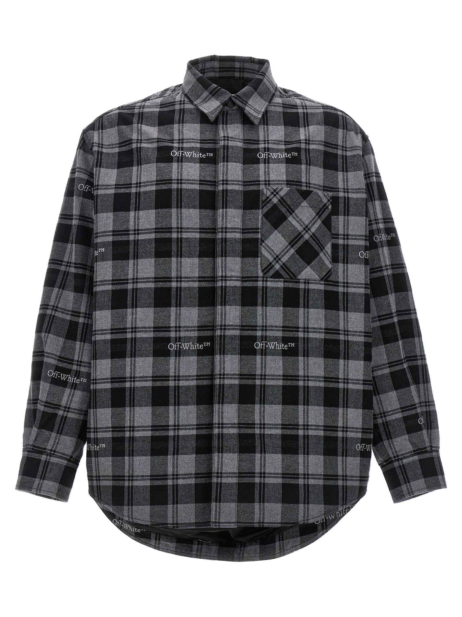 Off-White Gray Cotton Shell Jacket