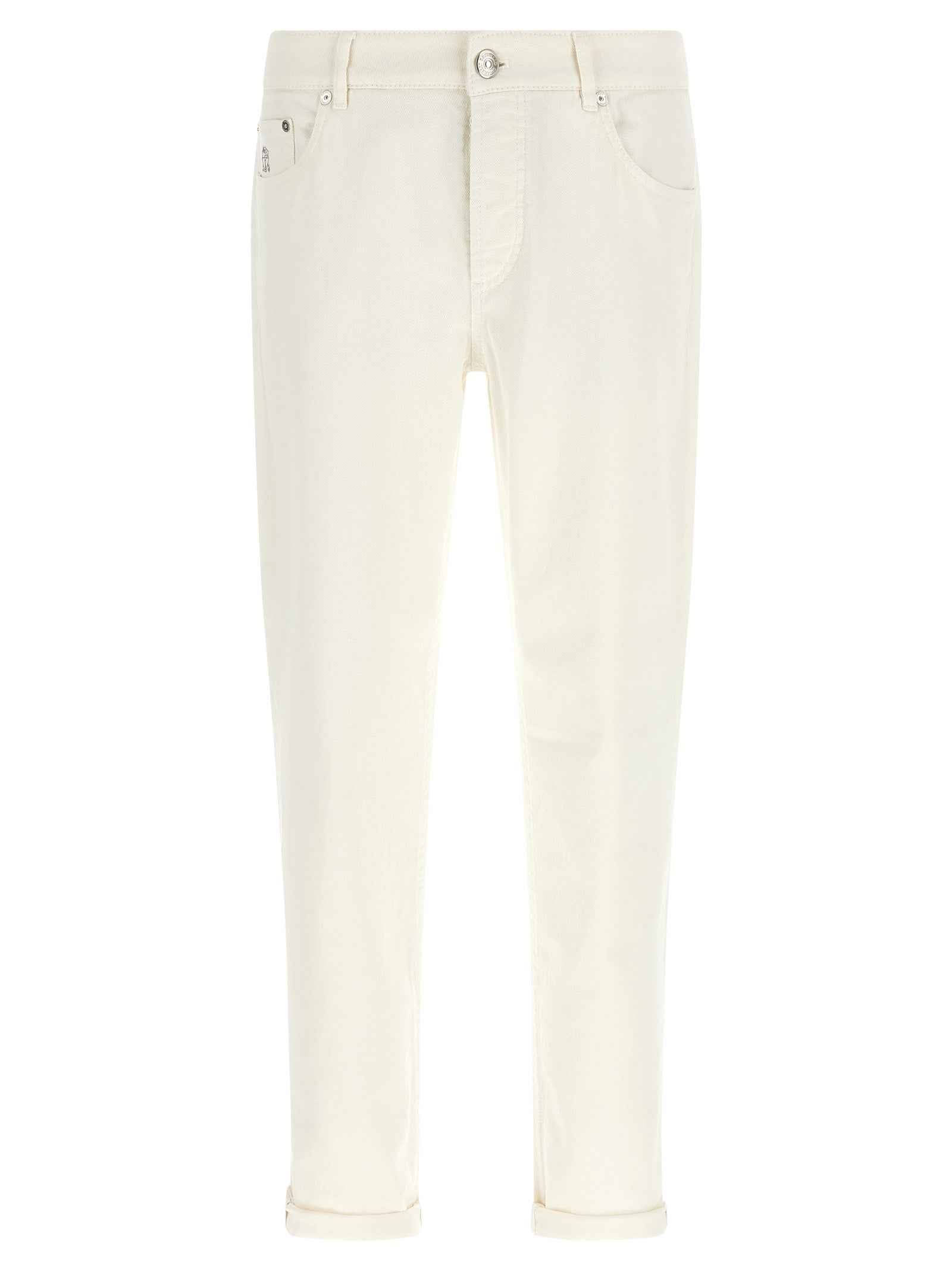 Brunello Cucinelli White Cotton Jeans Denim