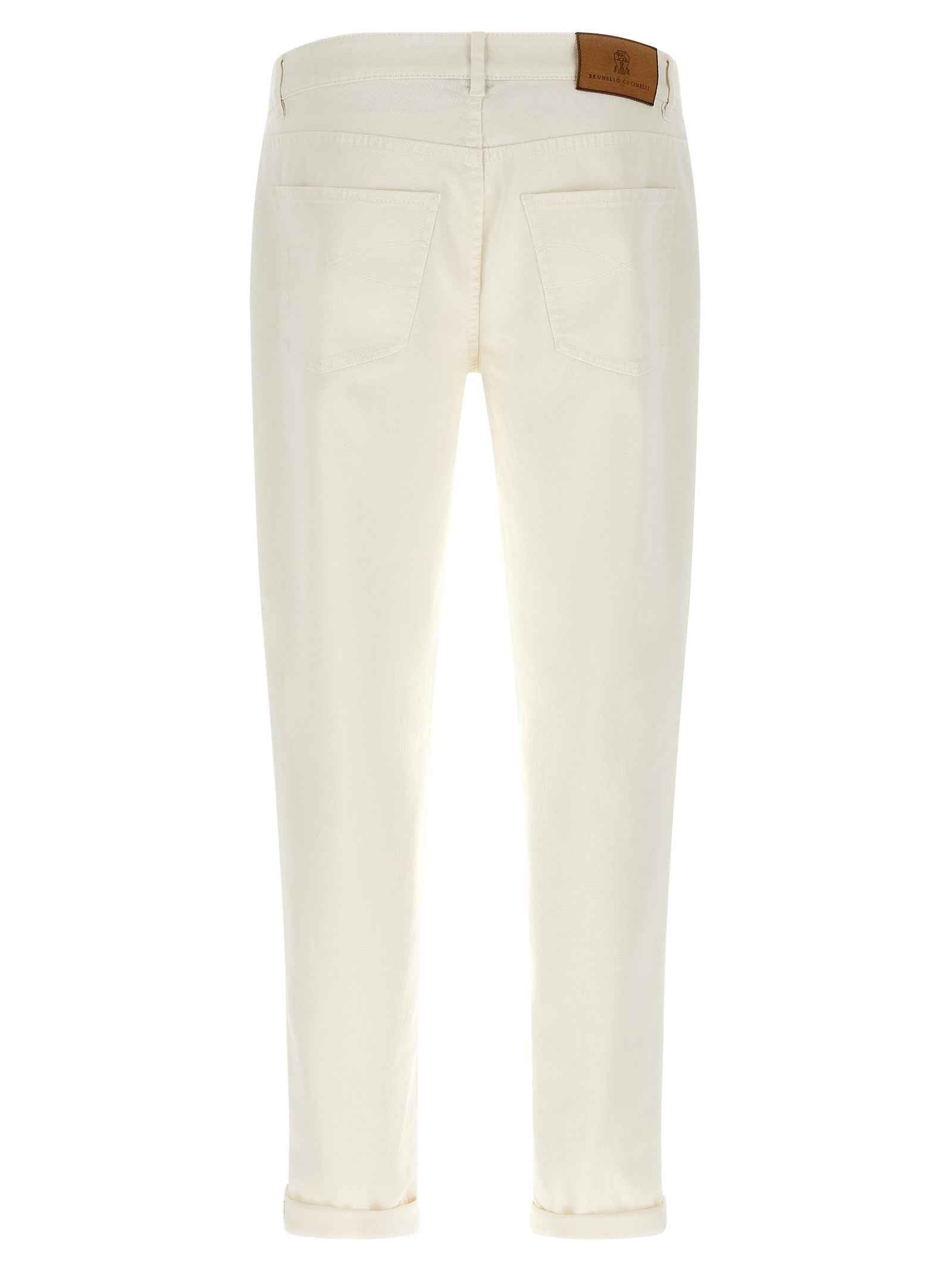 Brunello Cucinelli White Cotton Jeans Denim