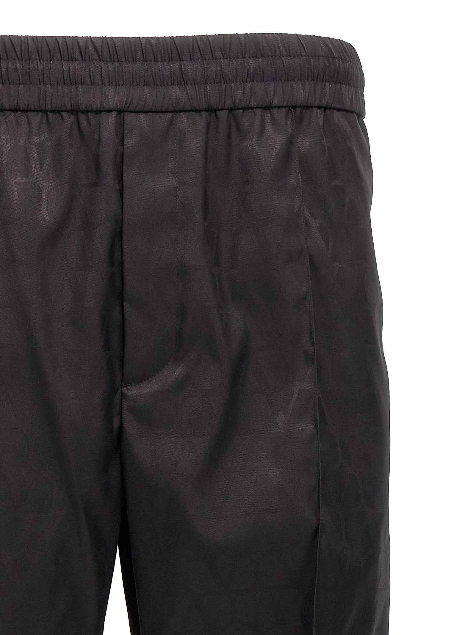 Valentino Garavani Black Polyamide Casual Pants