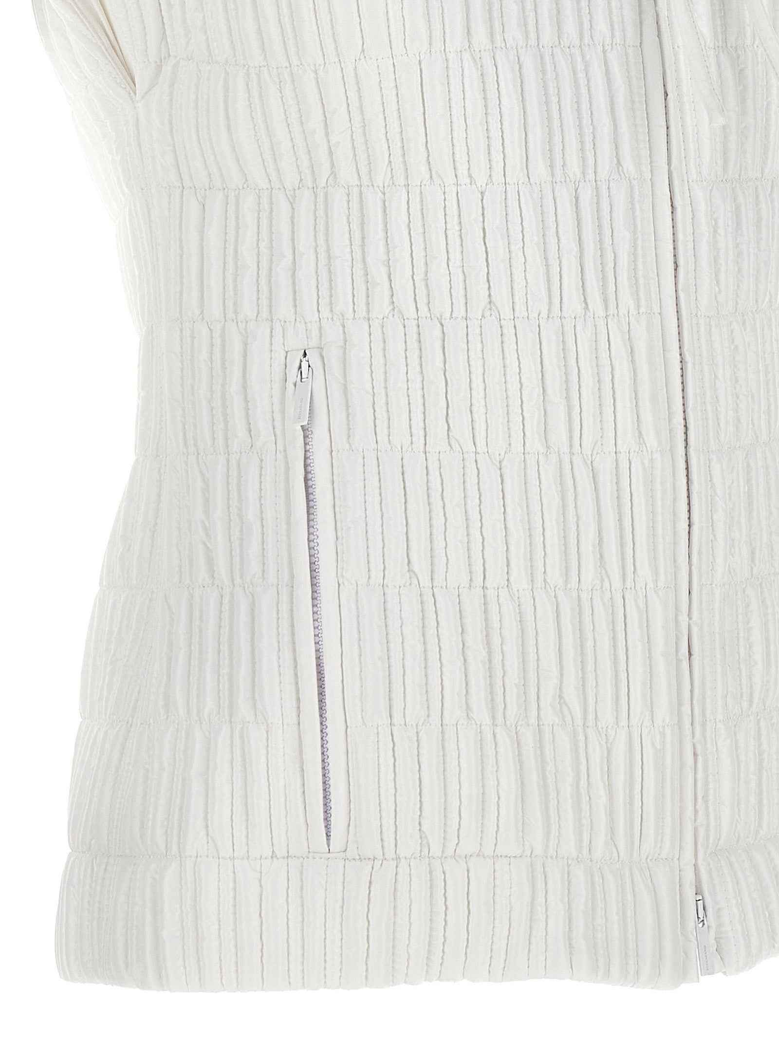 Ferragamo White Polyamide Sleeveless Jacket