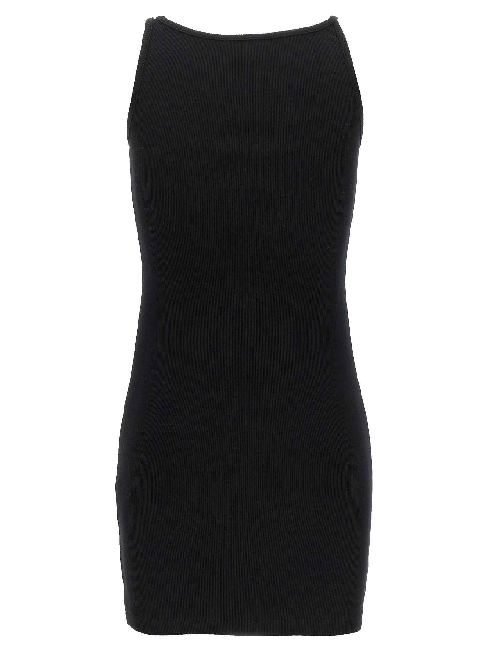 Off-White Black Cotton Short Dress