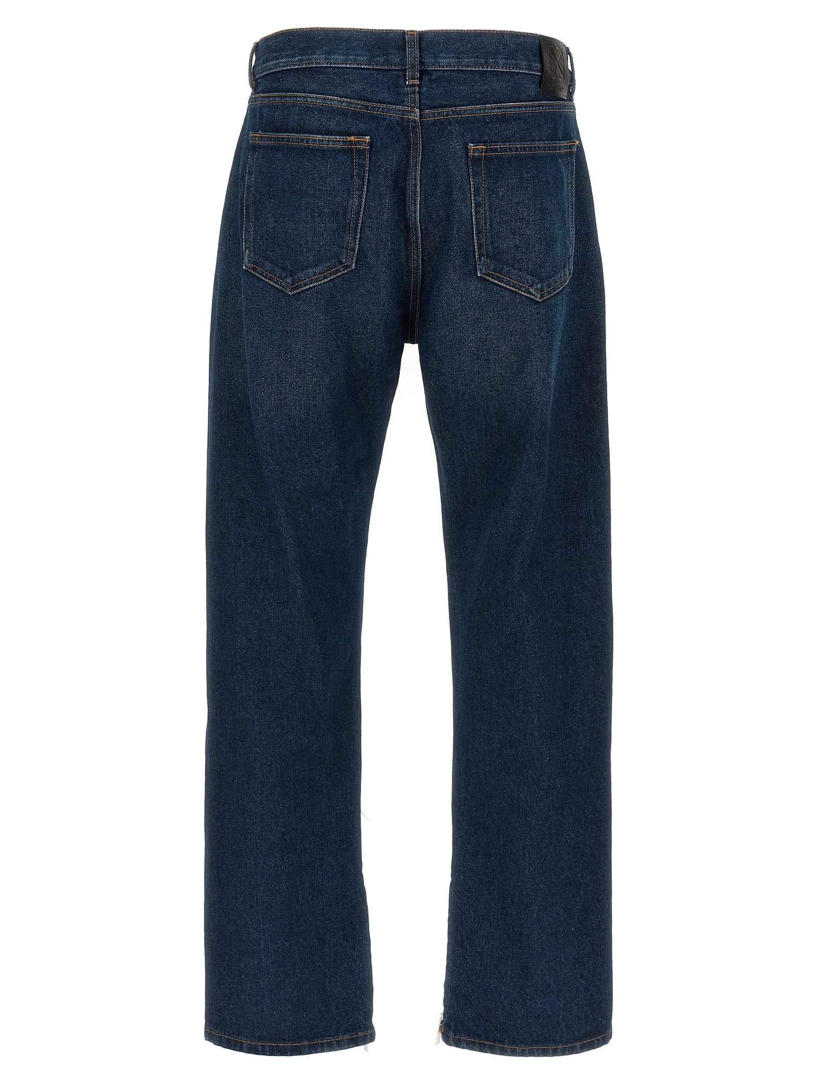 Off-White Blue Cotton Jeans Denim