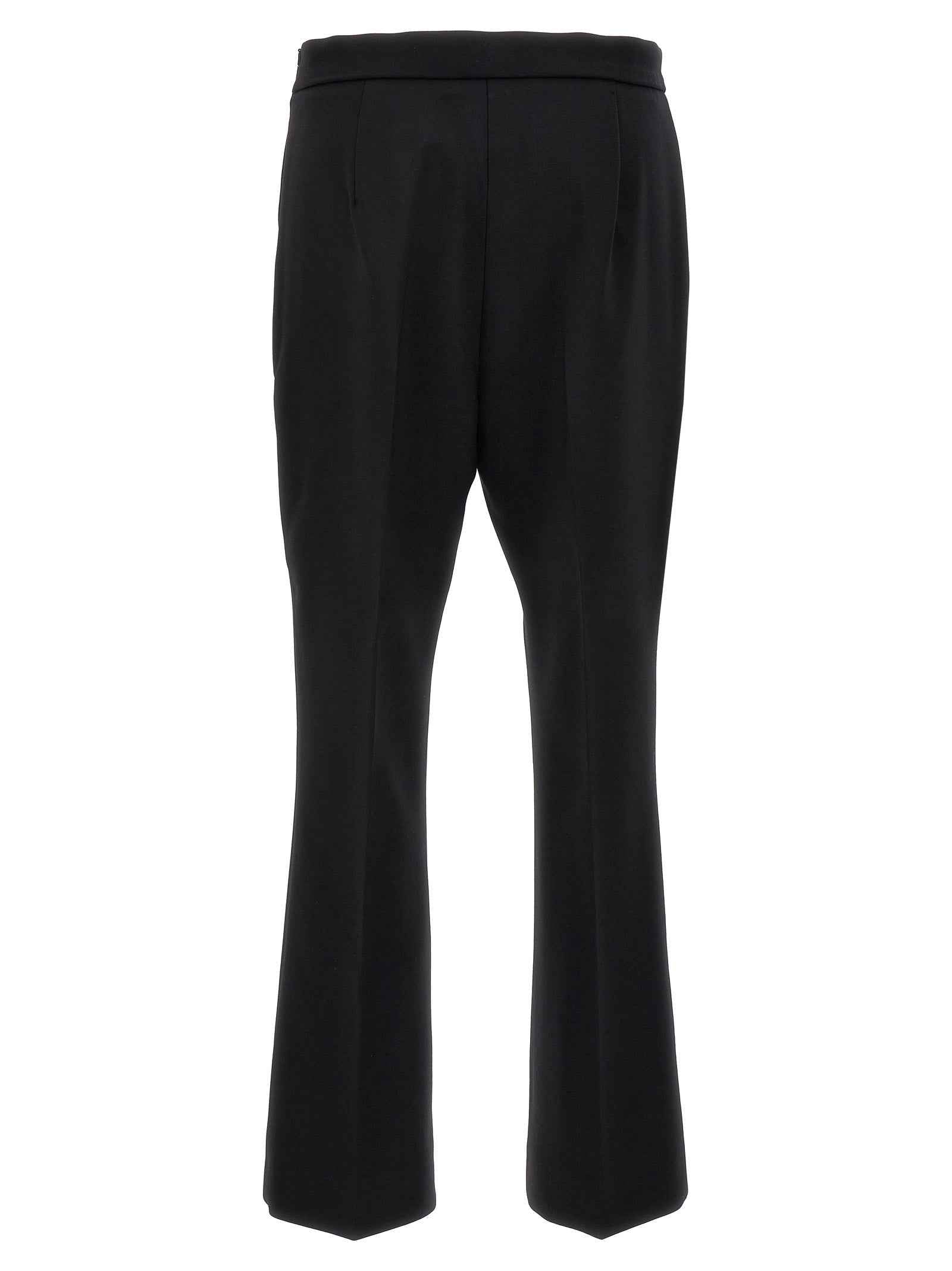 Max Mara Black Virgin Wool Cropped Pants