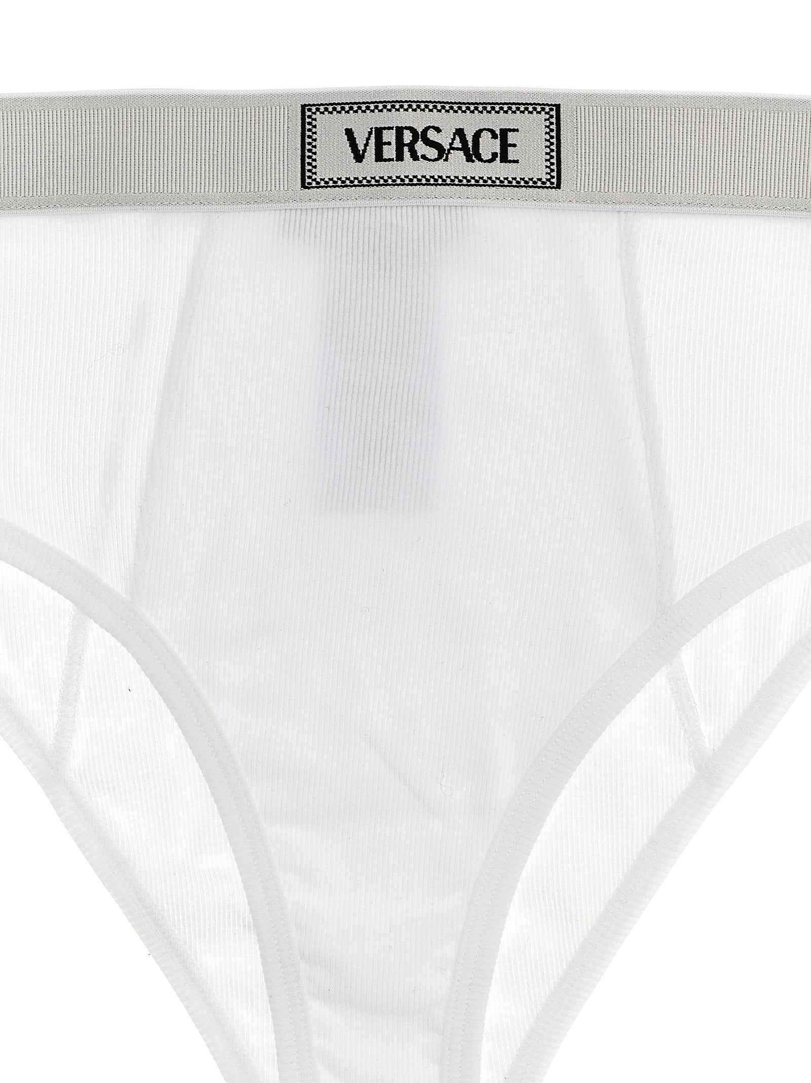 Versace White Cotton Briefs
