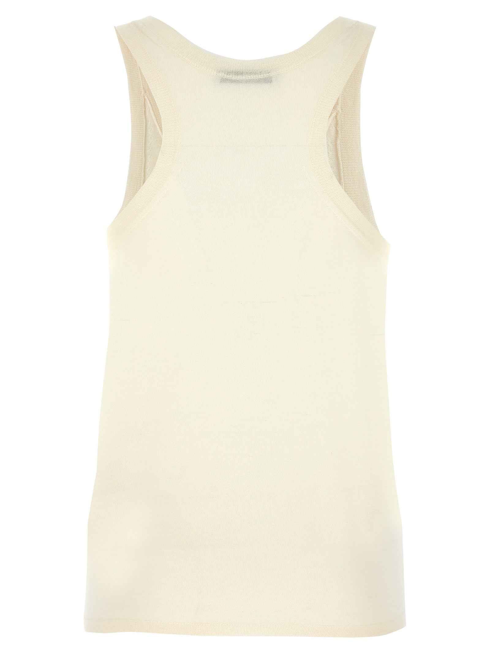 Max Mara White Cashmere Tank Tops