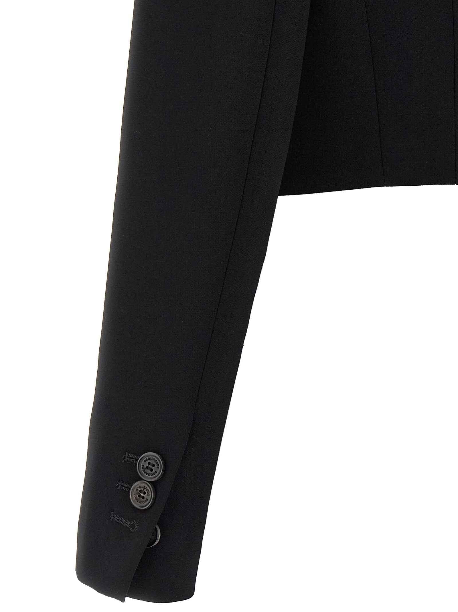 Dsquared² Black Polyester Full-Length Jacket