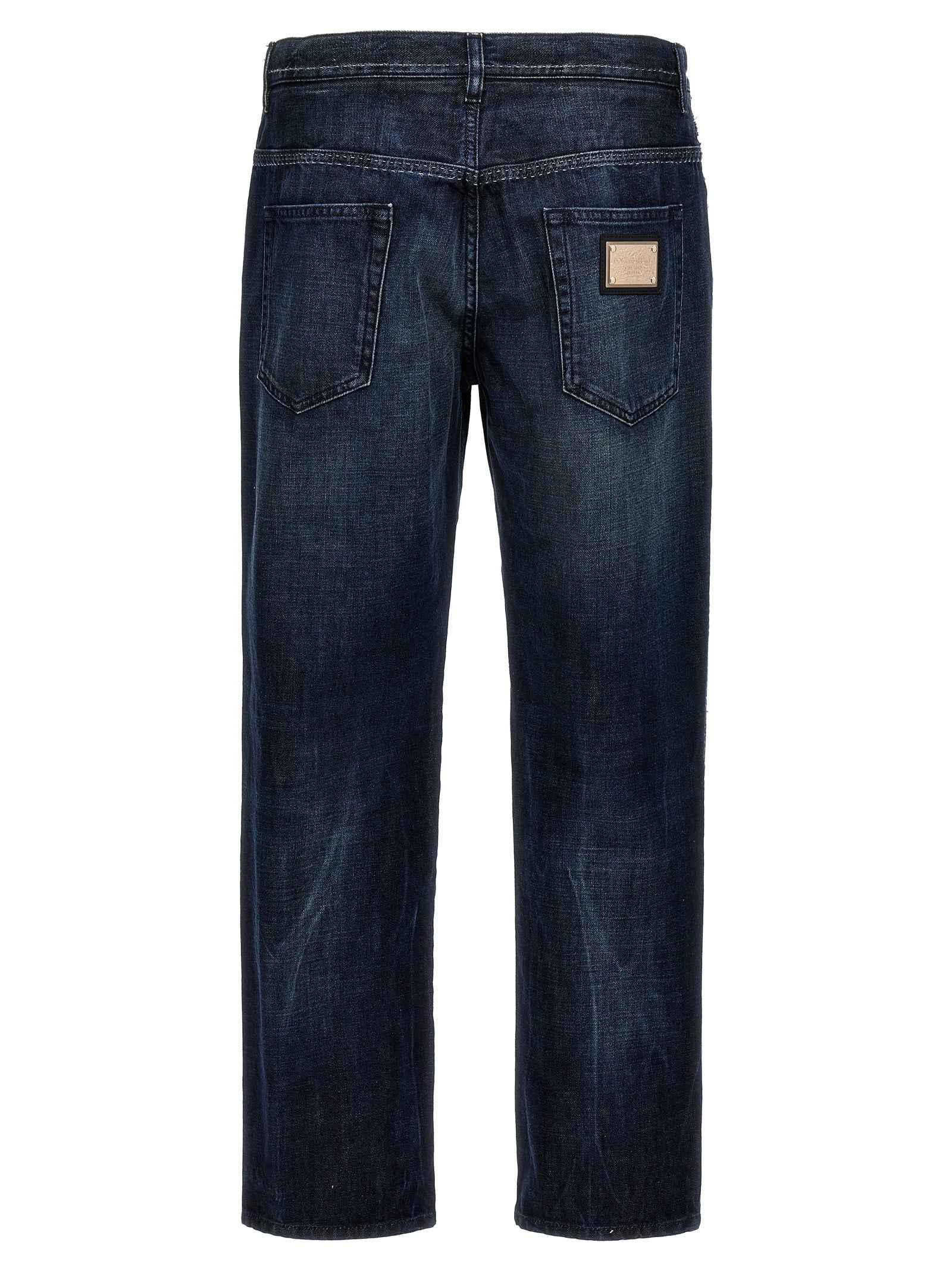 Dolce & Gabbana Blue Cotton Skinny Jeans