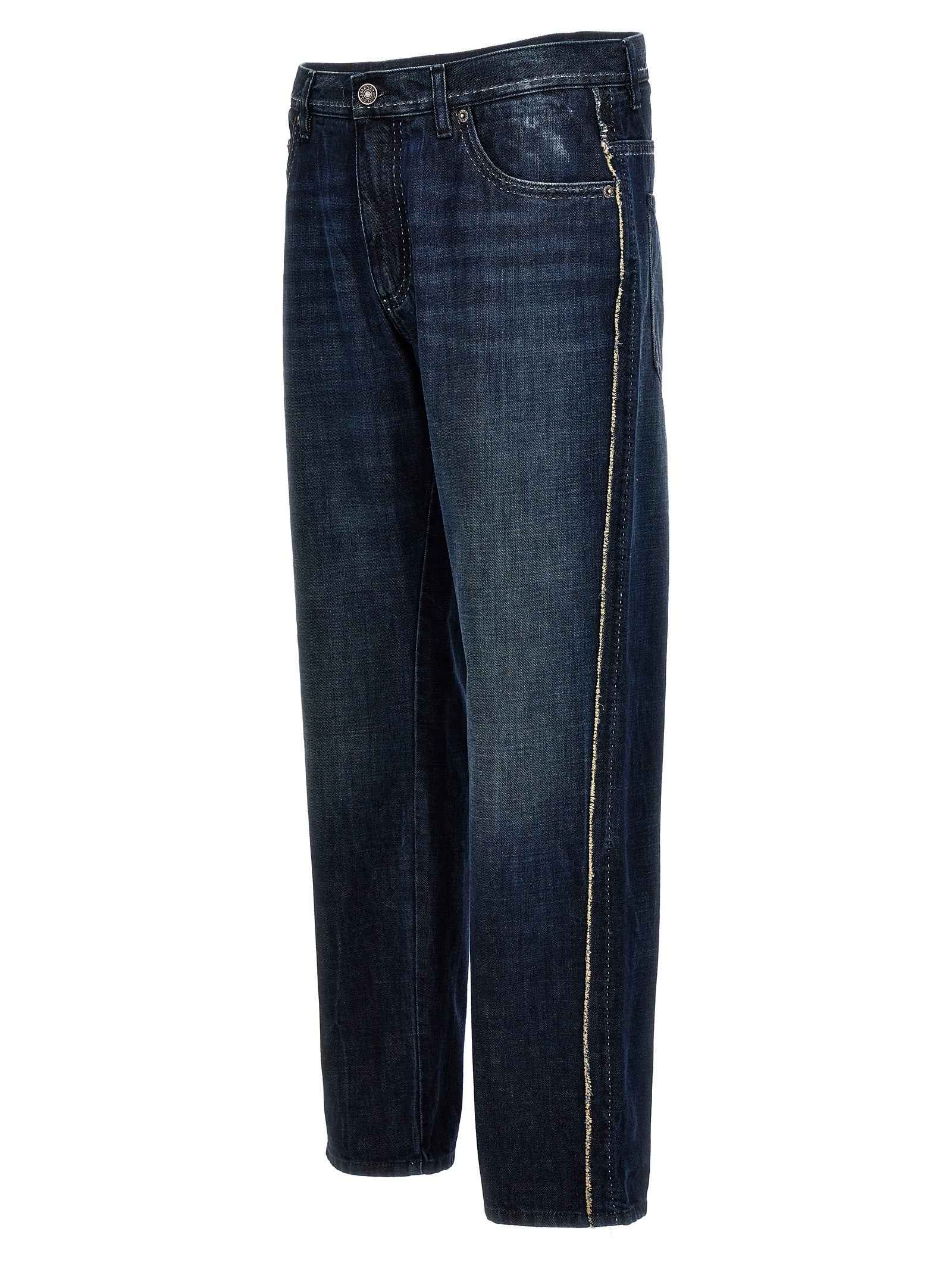 Dolce & Gabbana Blue Cotton Skinny Jeans