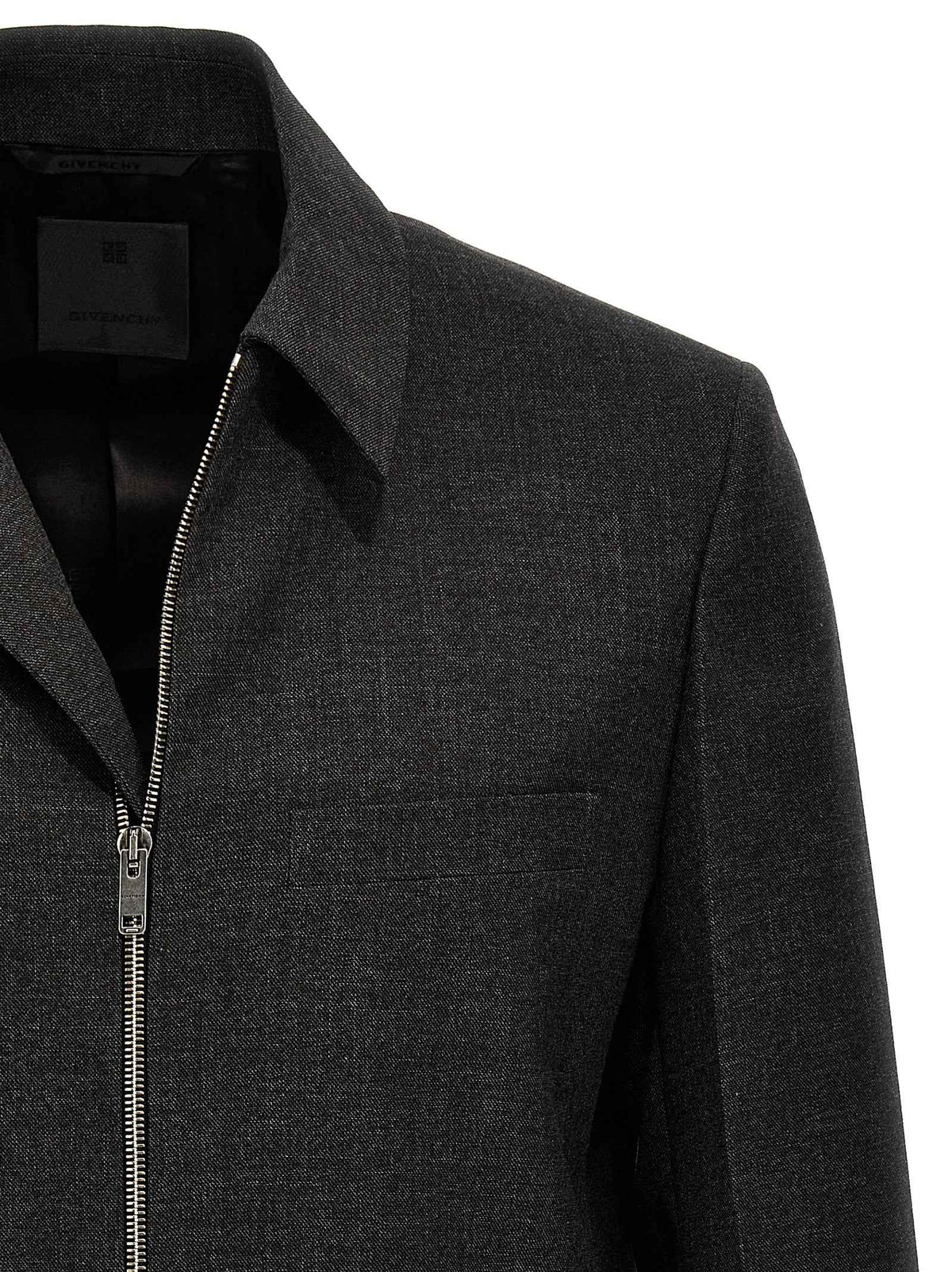 Givenchy Gray Virgin Wool Jacket