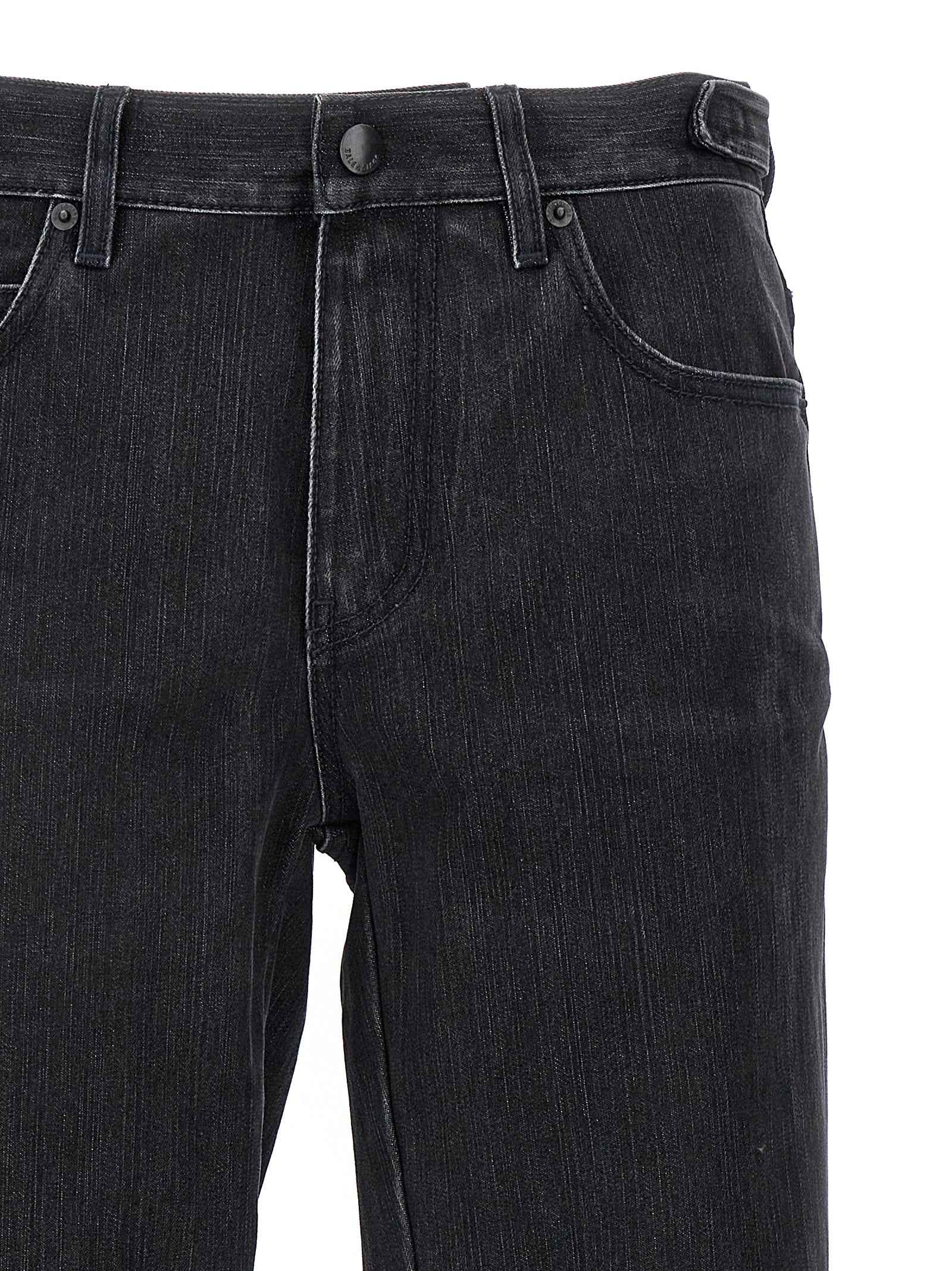 Balenciaga Black Cotton Flared Jeans