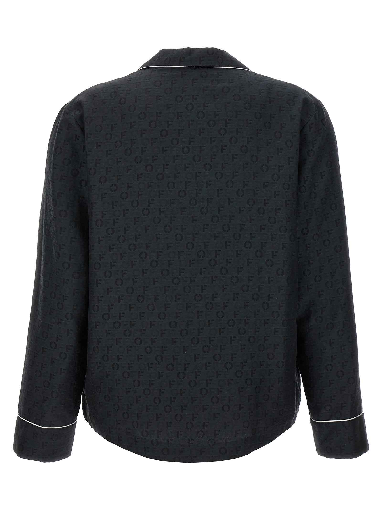 Off-White Black Silk Blouse