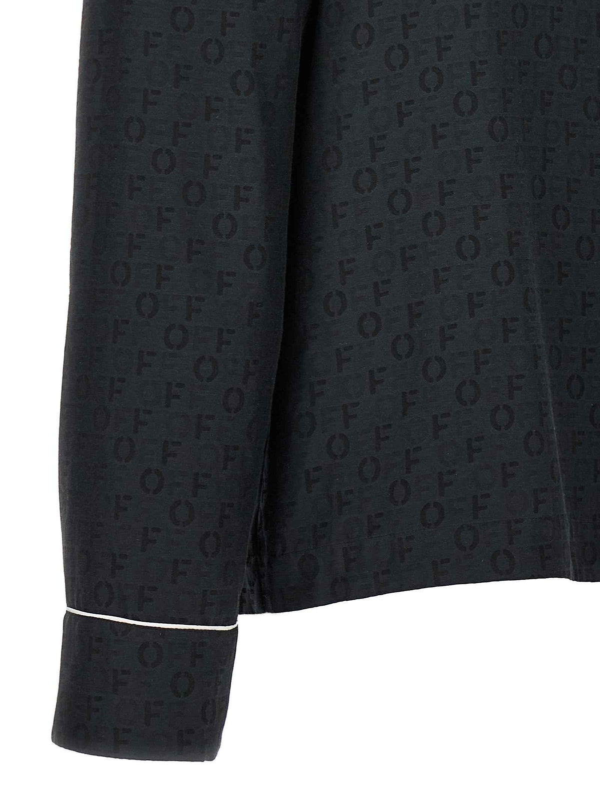 Off-White Black Silk Blouse