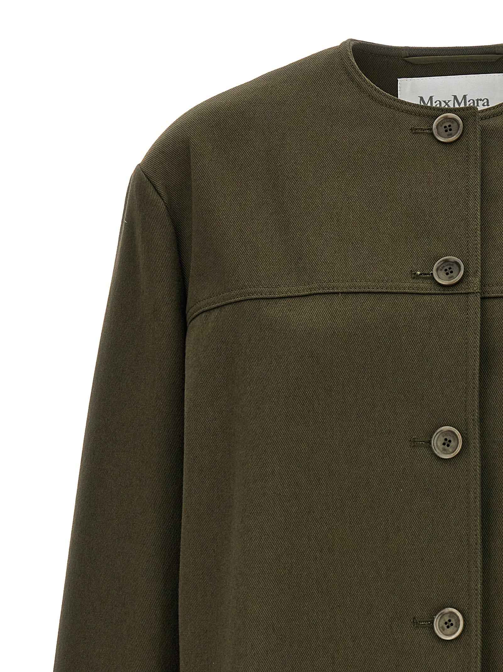 Max Mara Bicolor Cotton Full-Length Jacket