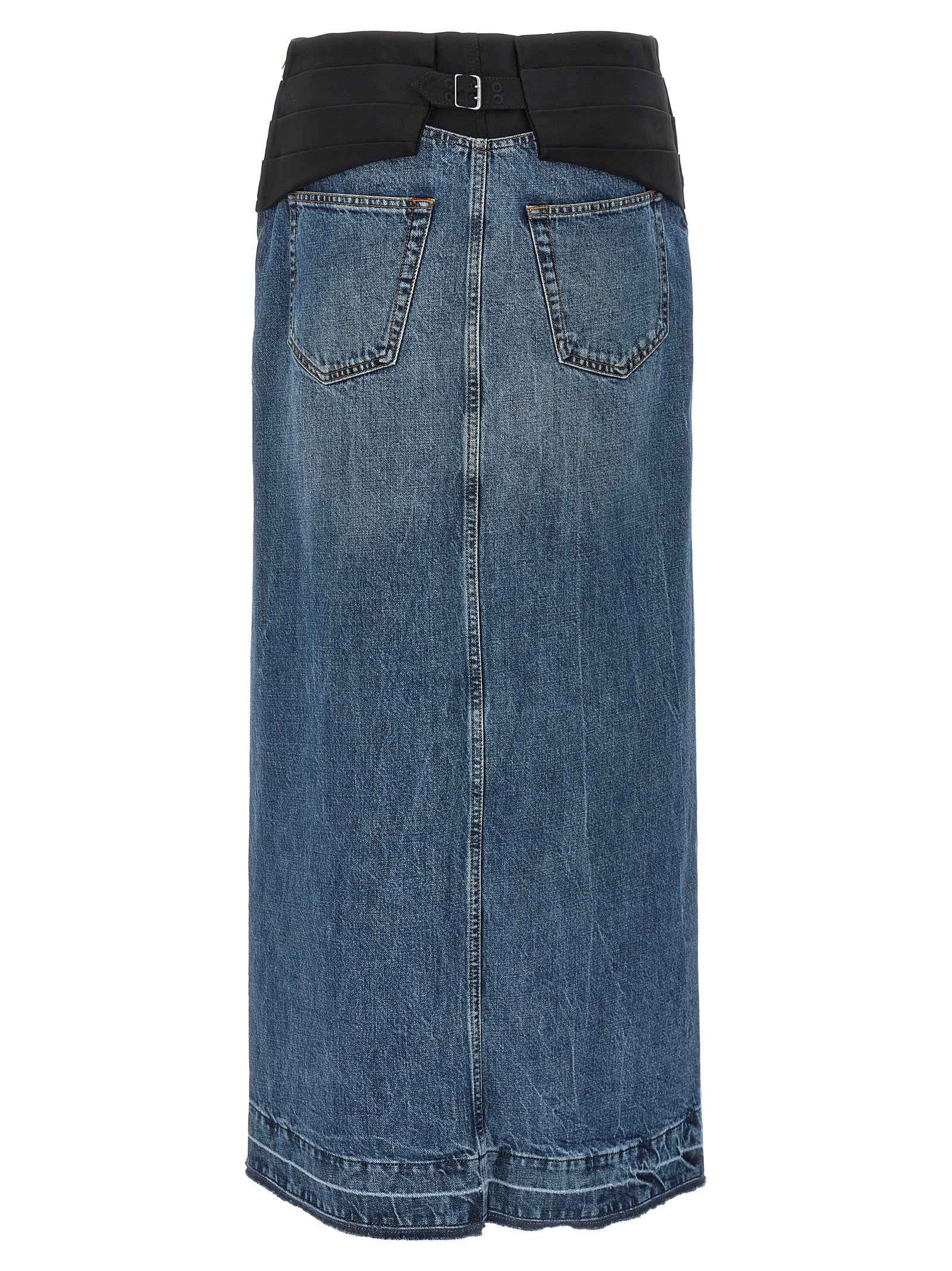 Stella McCartney Blue Cotton Mini Skirt