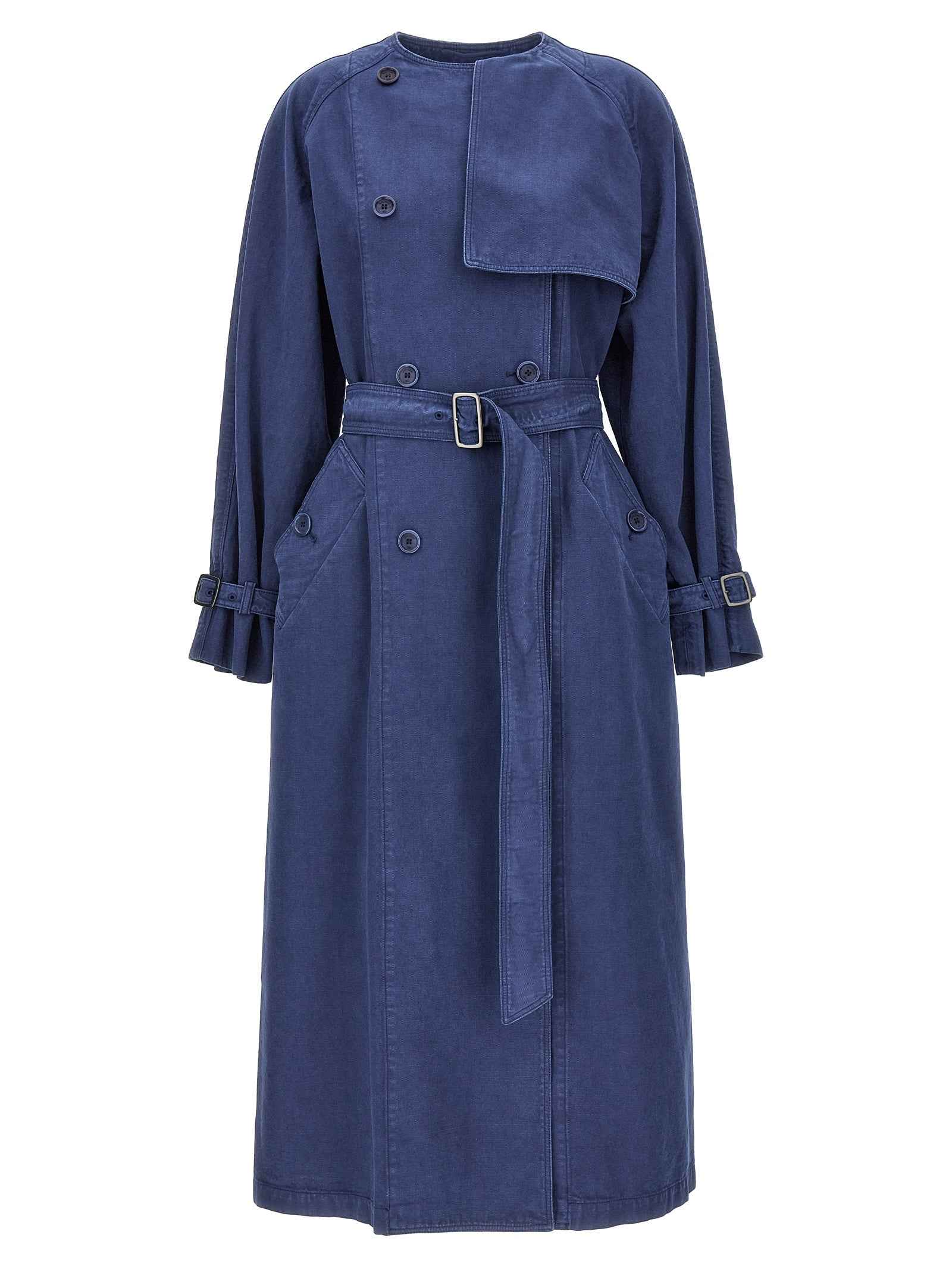 Max Mara Blue Cotton Coat
