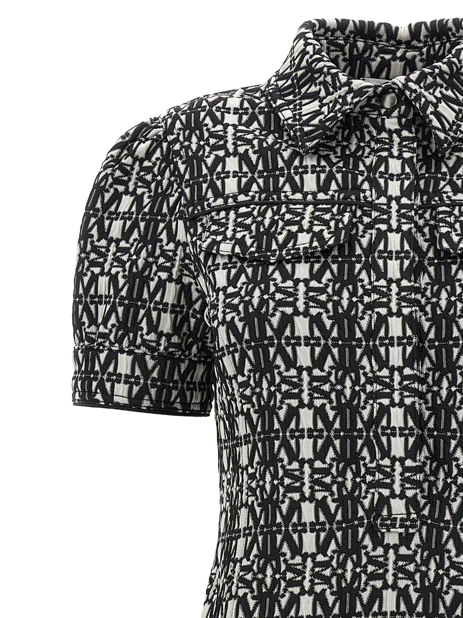 Max Mara Bicolor Polyester Short Dress