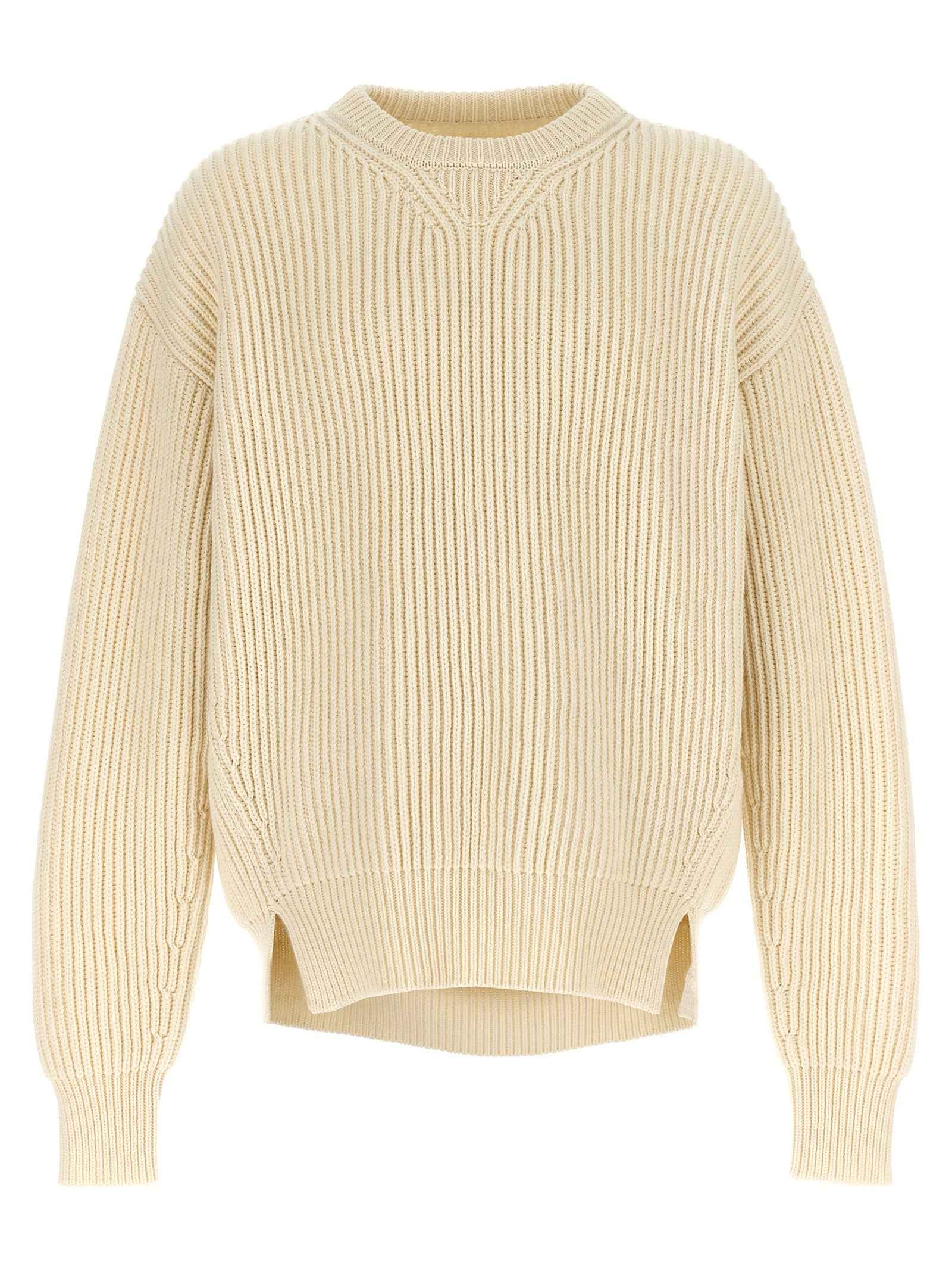 Jil Sander White Wool Cardigan