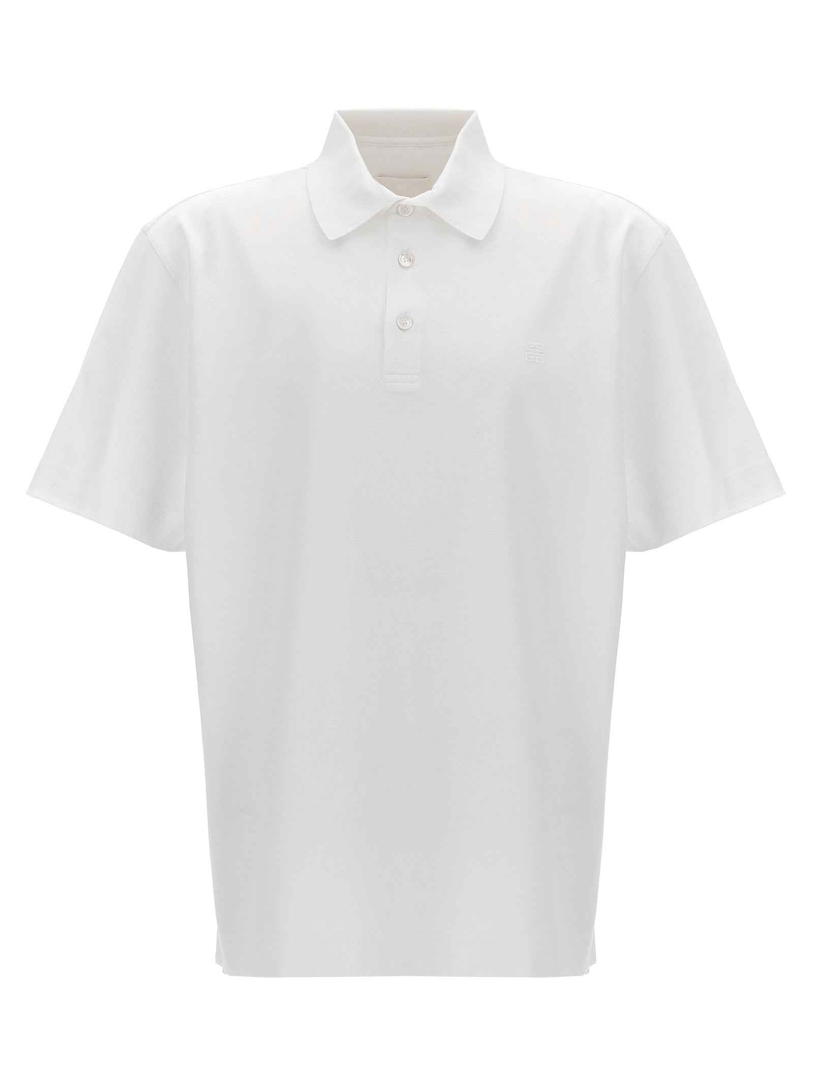 Givenchy White Cotton Polo Shirt