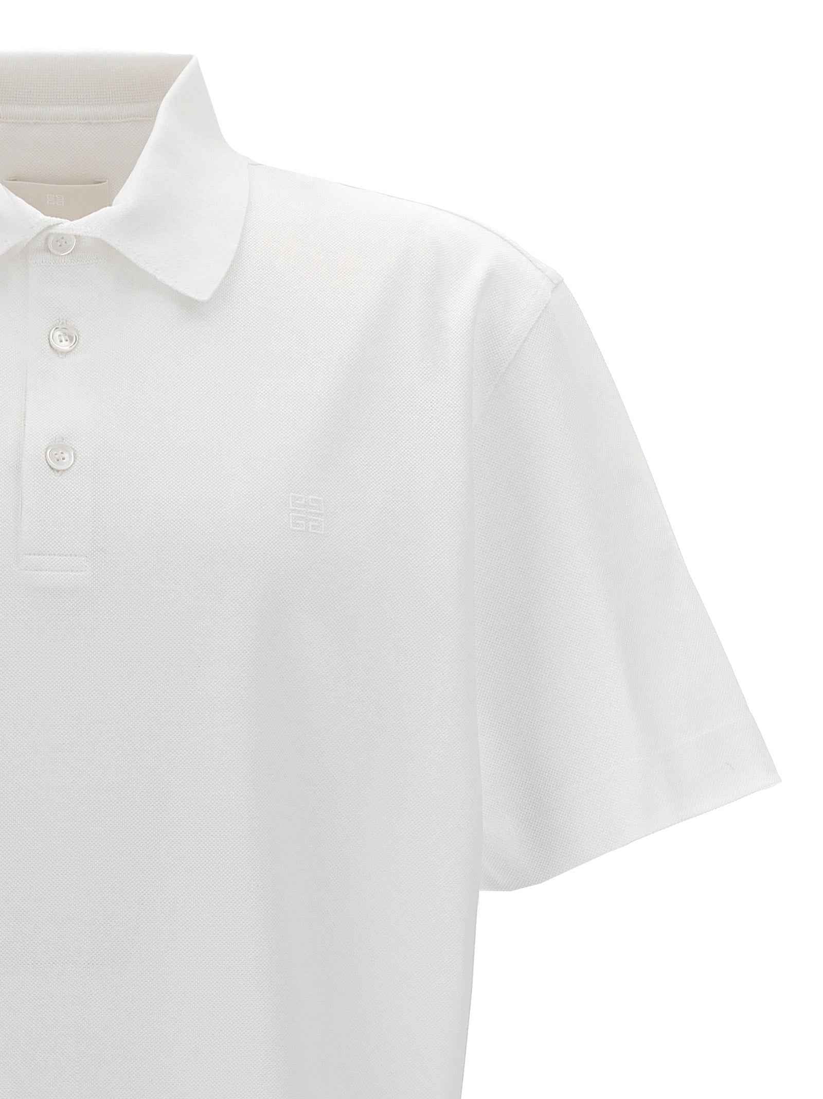 Givenchy White Cotton Polo Shirt