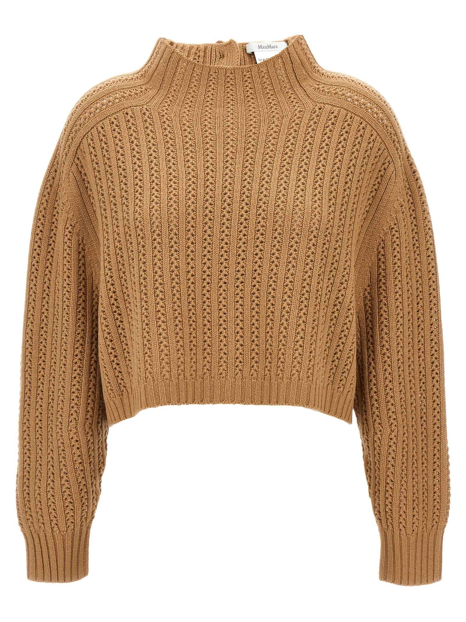 Max Mara Beige Wool Cardigan