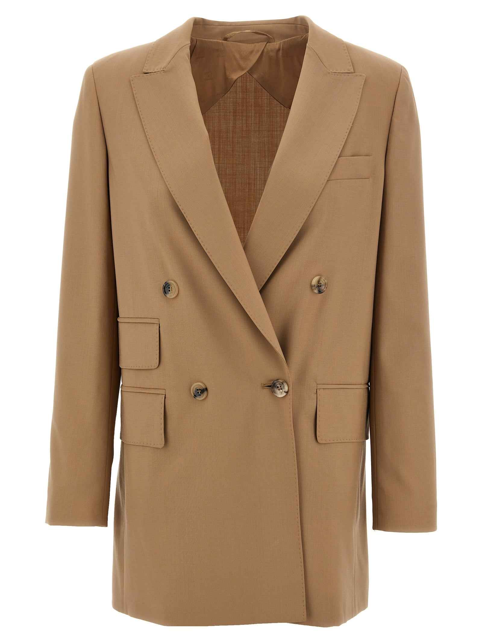 Max Mara Beige Virgin Wool Blazer